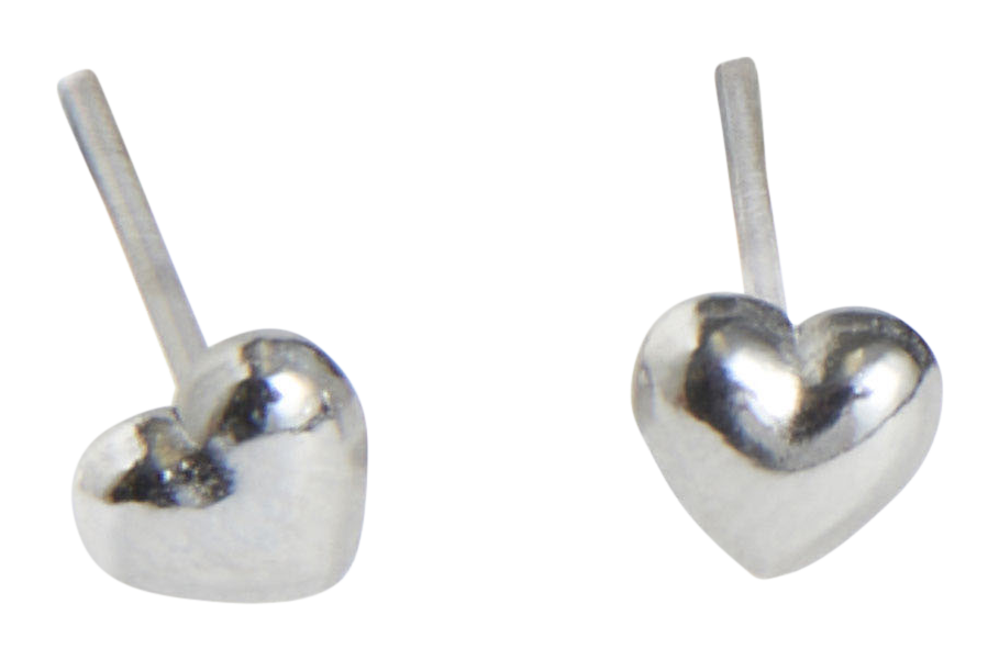 Image of Howard's Narelle Silver Waterproof Puffy Heart Stud Earrings