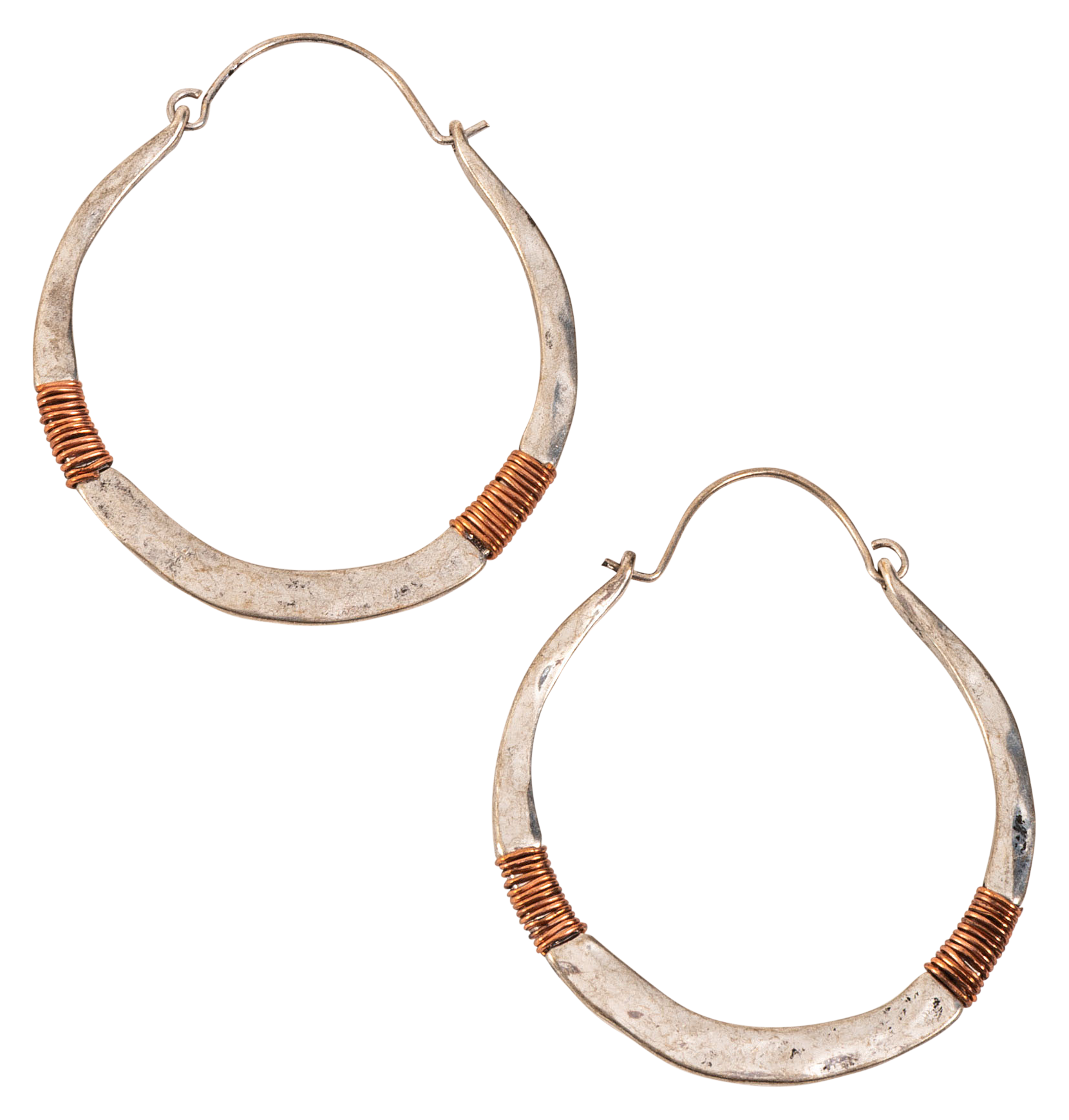 Image of Howard's Wild Spirit Hammered Hoop Earrings