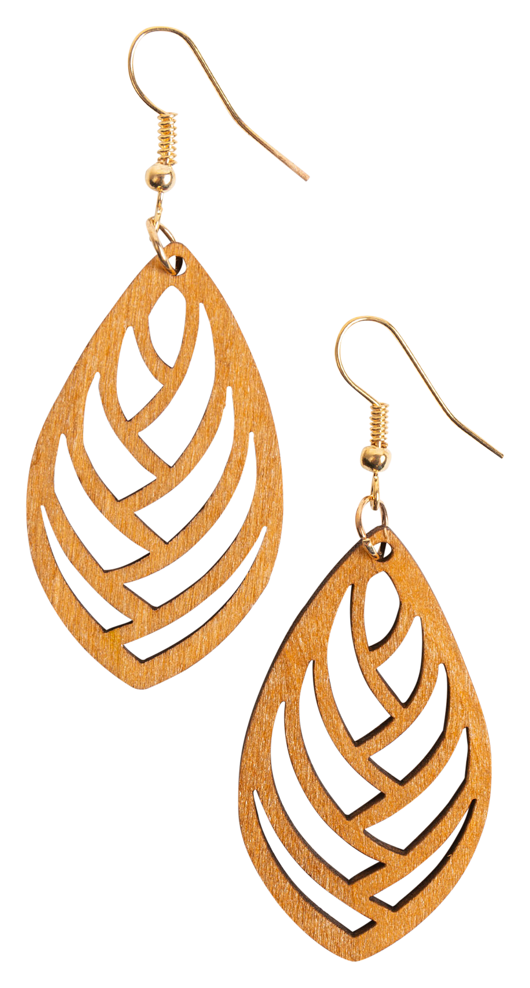 Image of Howard's Samira Leaf Wood Earrings