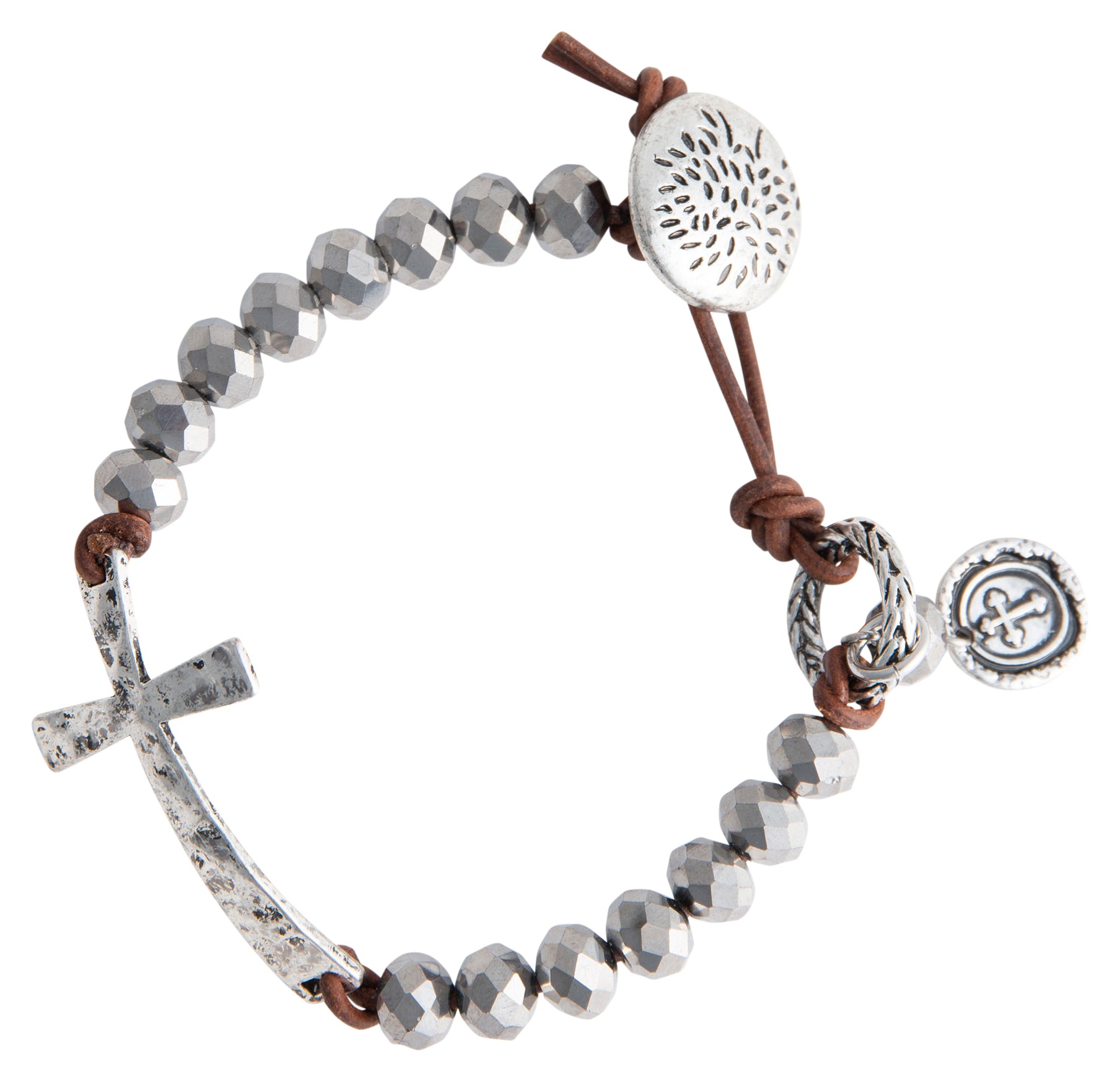 Image of Howard's Ivey Cross Beaded Bracelet