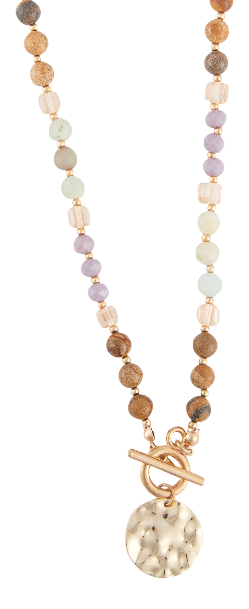 Image of Howard's Bekah Genuine Stone Beaded Toggle Necklace
