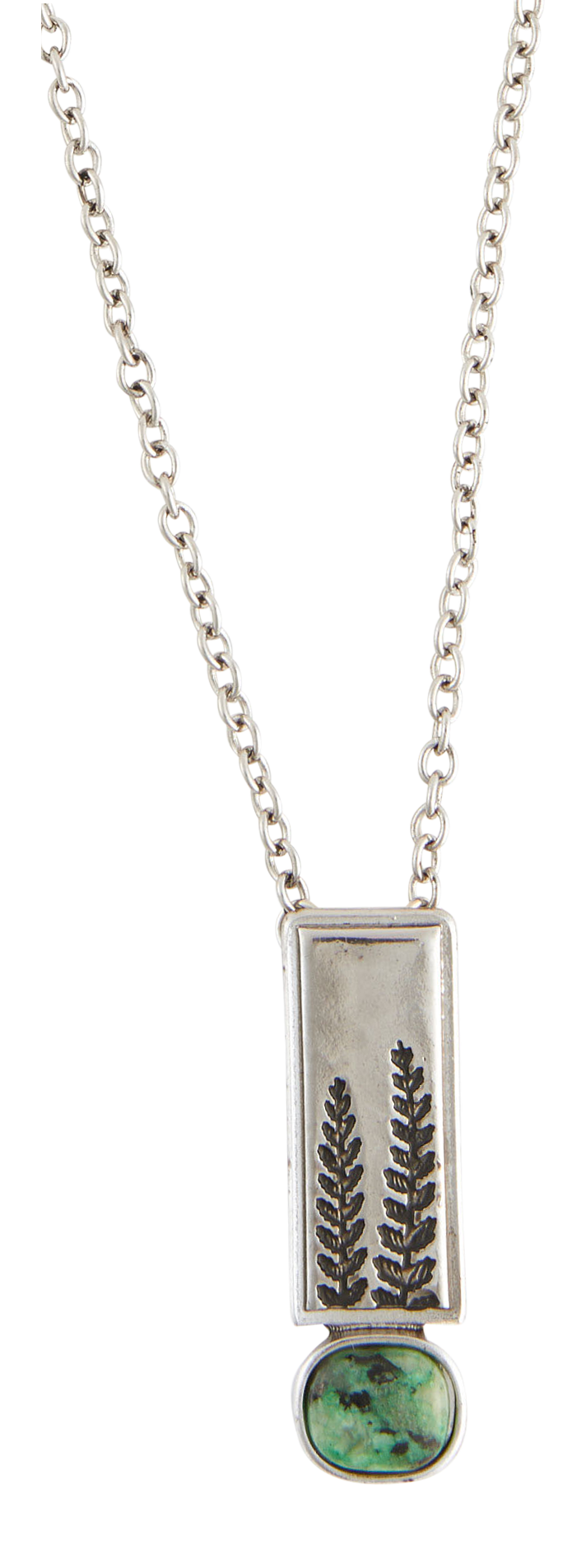Image of Howard's Darcy Genuine Moss Agate Pendant Necklace