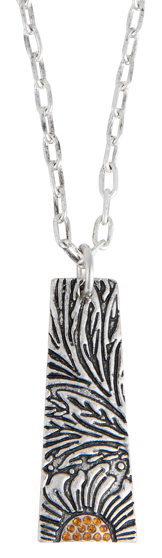 Image of Howard's Dahlia Floral Bar Pendant Necklace