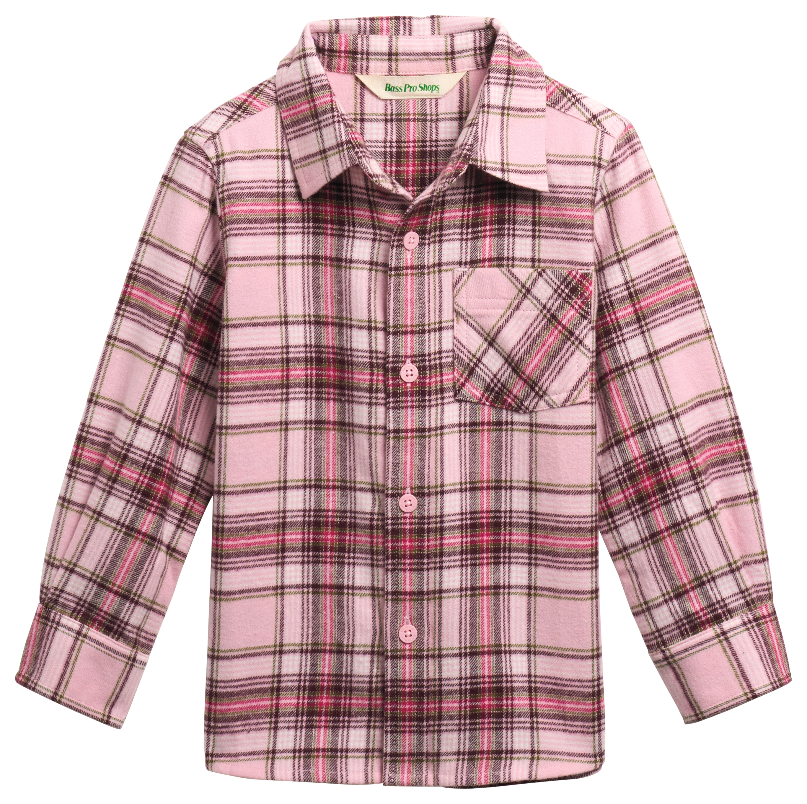 BASS PRO SHOPS Plaid Flannel Long-Sleeve Button-Down Shirt for Toddlers