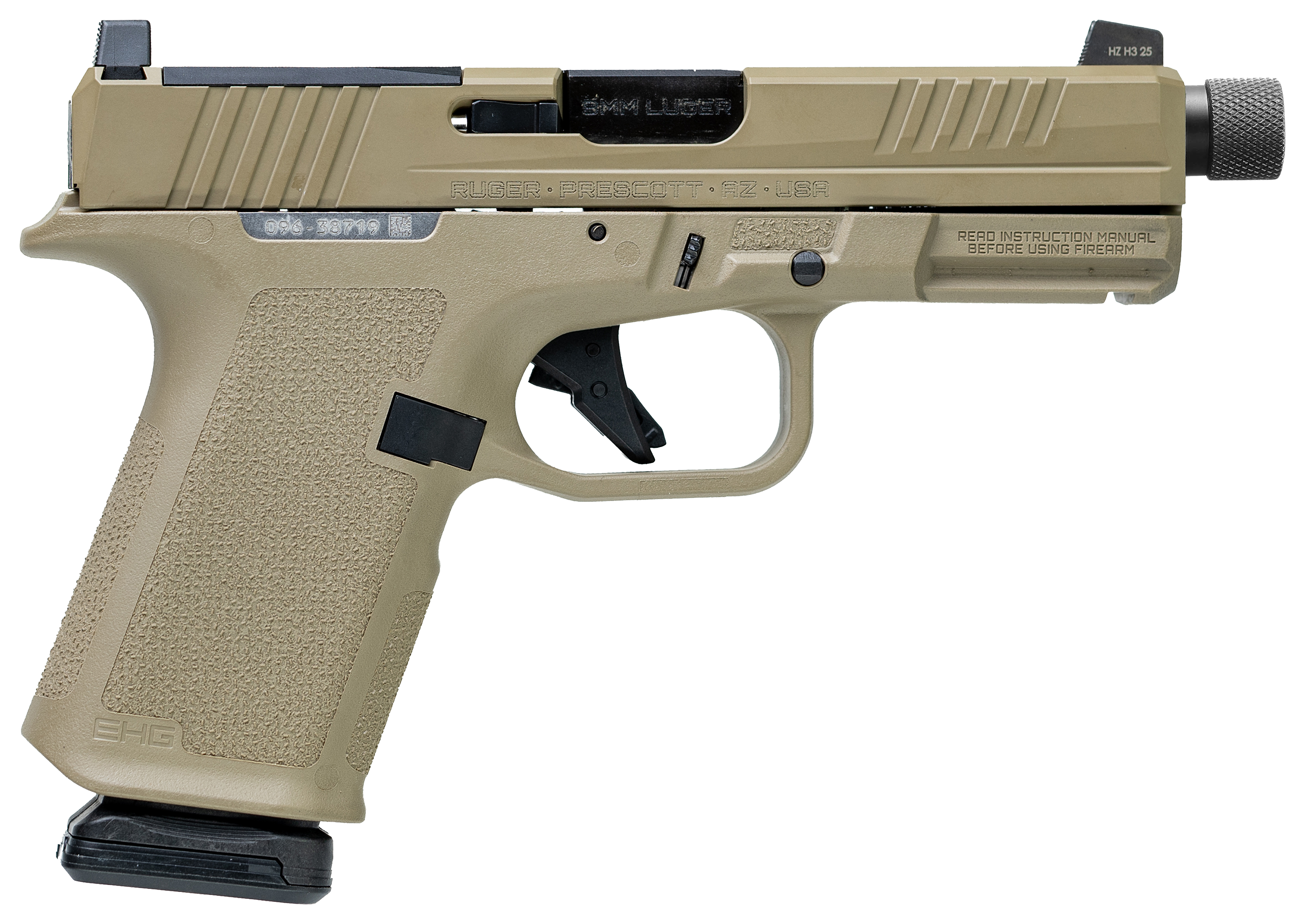 Image of Ruger RXM Semi-Auto Pistol with Threaded Barrel - Flat Dark Earth Cerakote