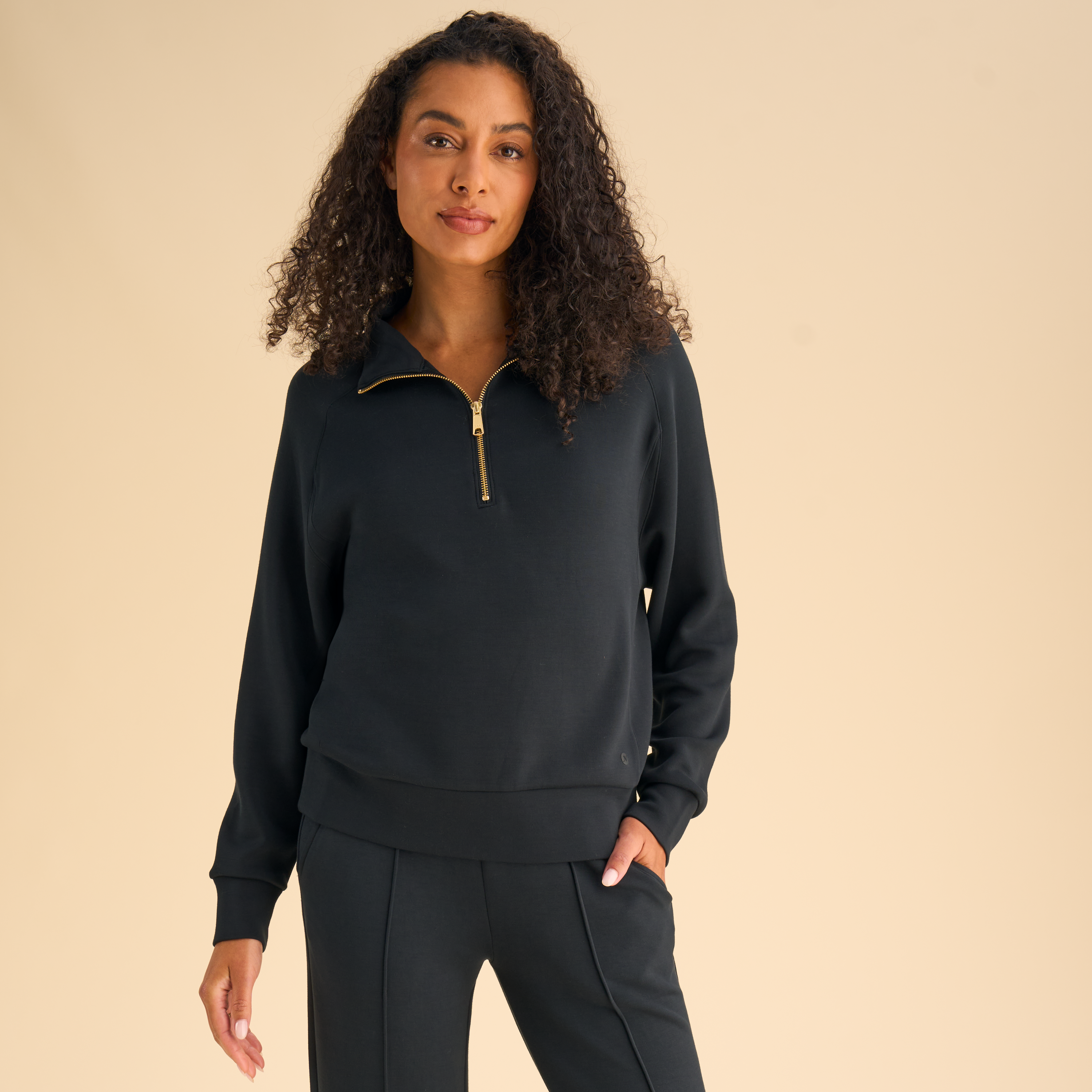 Natural Reflections Soft Haven Quarter-Zip Pullover - Anthracite