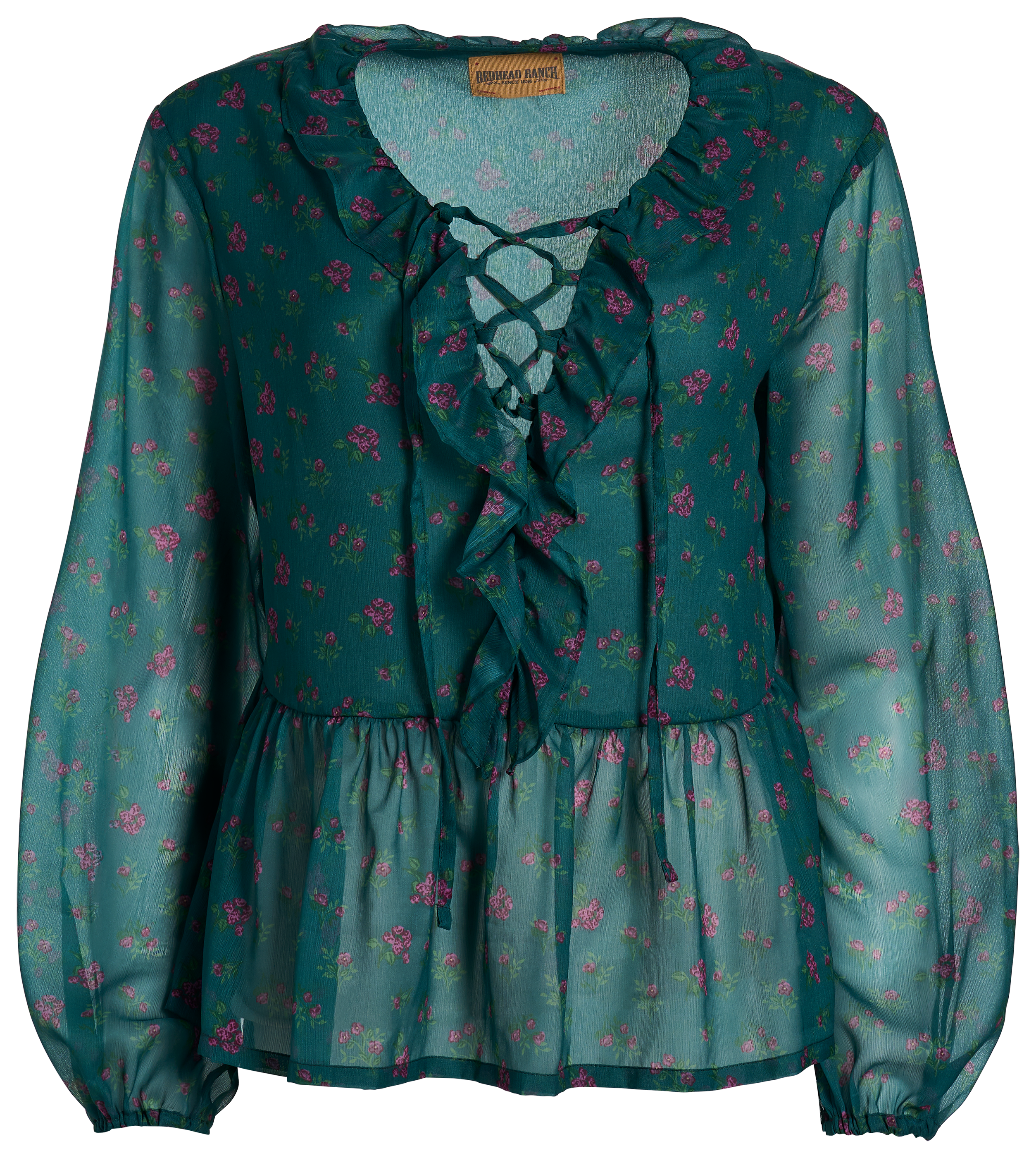 Image of RedHead Ranch Romantic Long-Sleeve Blouse - Scatter Floral