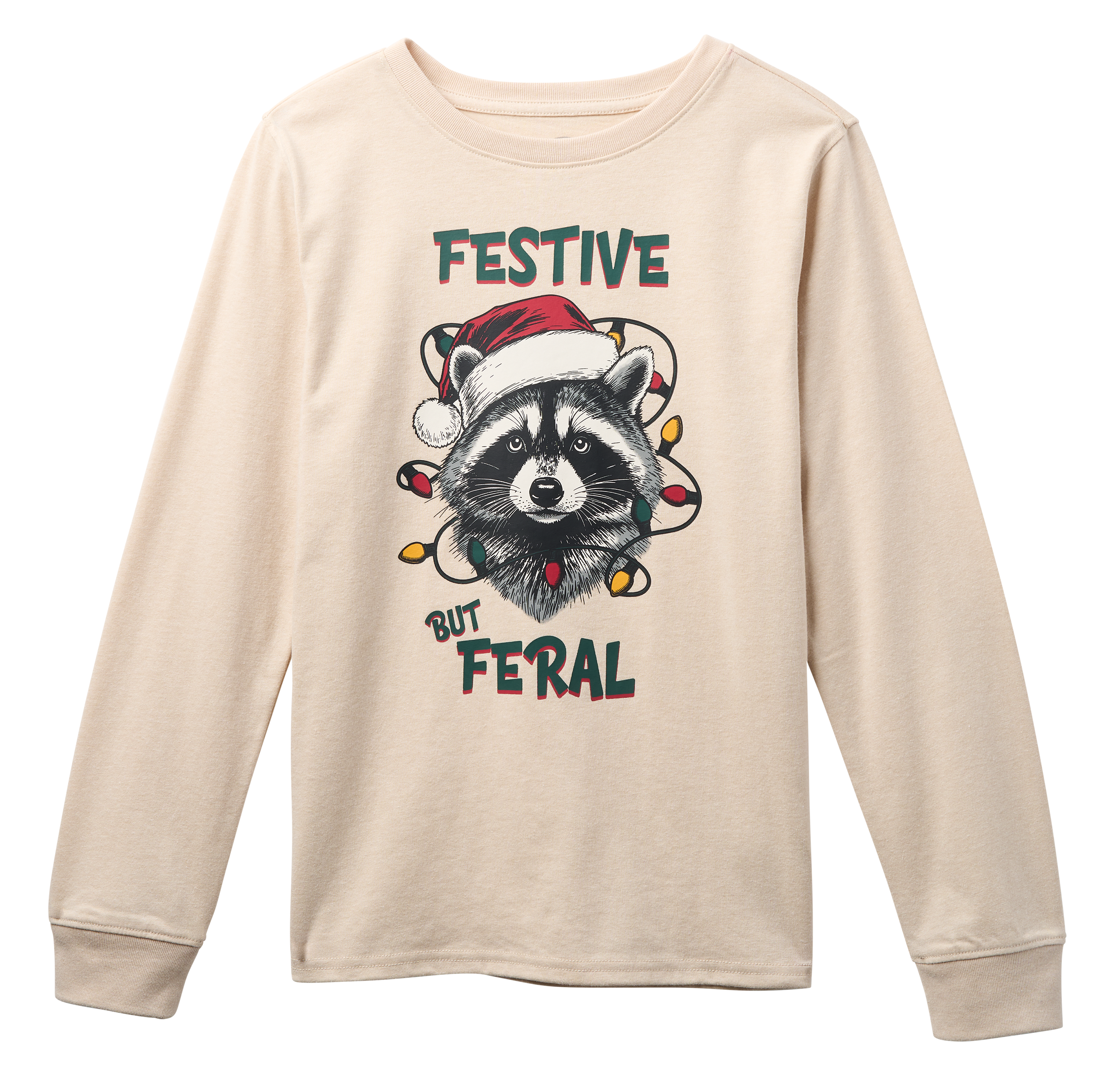 Bass Pro Shops Holiday Graphic Long-Sleeve T-Shirt for Kids - Oatmeal Heather
