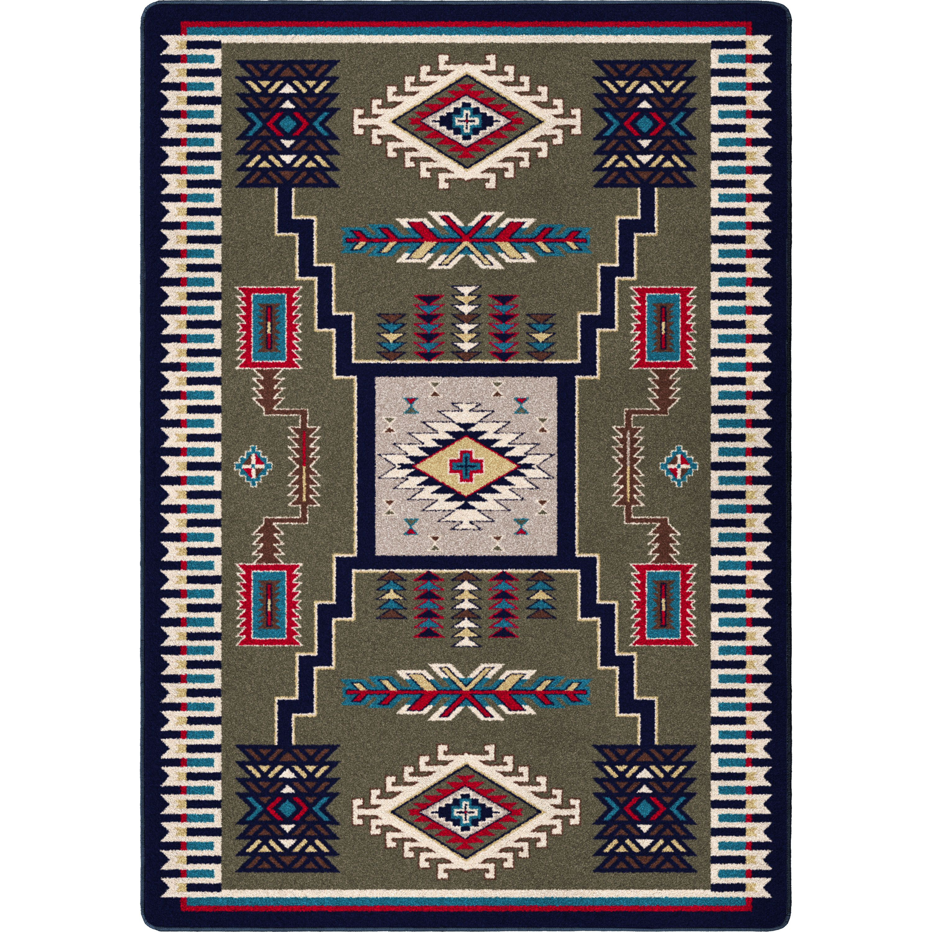American Dakota Cloudburst Area Rug - Green - 3'10″ x 5'4″
