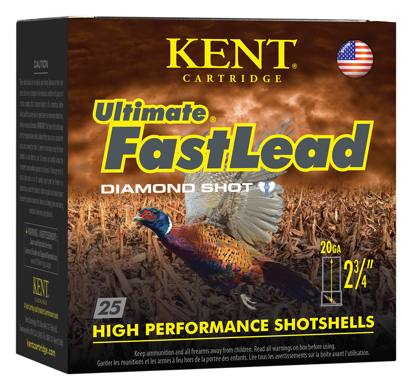 Image of "Kent Ultimate Fast Lead 20-Ga. 2-3/4"" 1 oz. 1,325 Fps Shotshells - #6 - 25 Rounds"