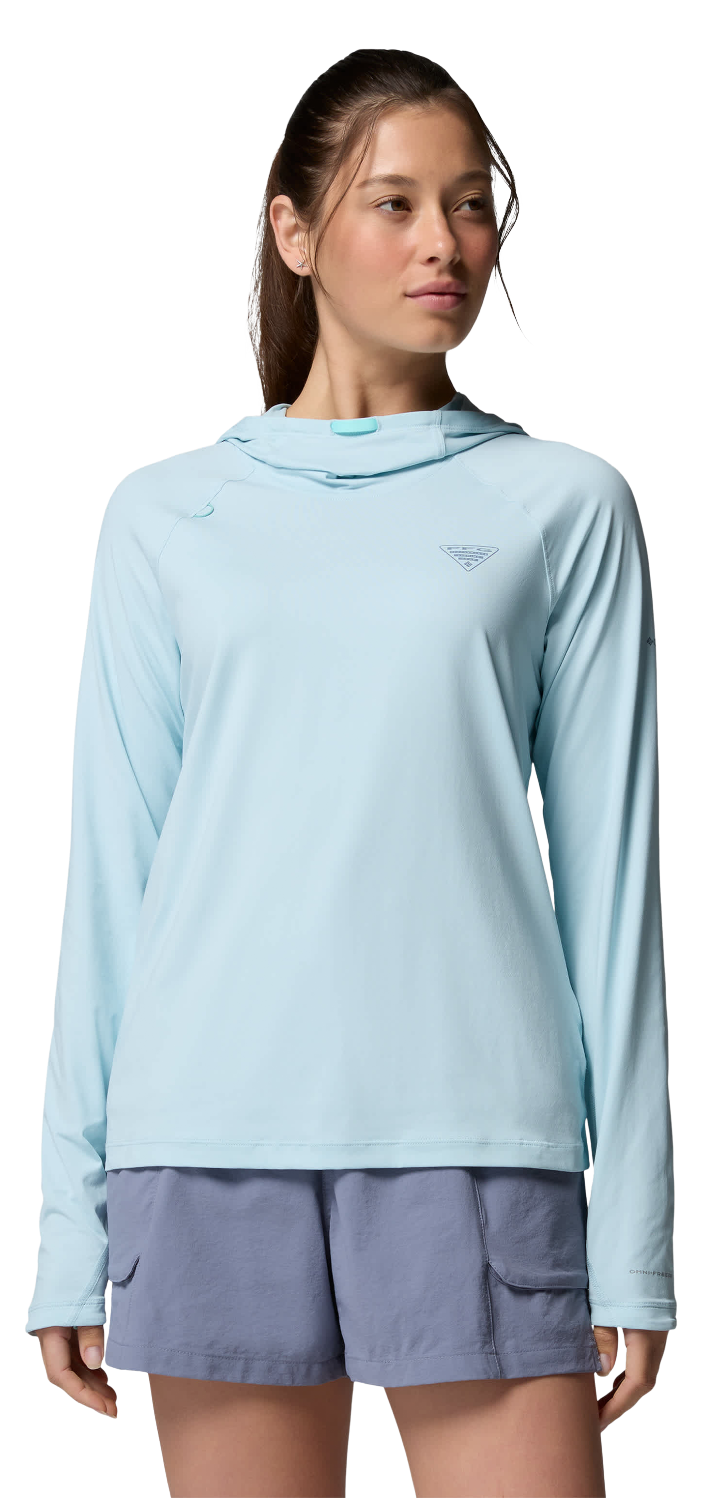 Image of Columbia PFG Wild Cast Sun Hoodie - Marine Light