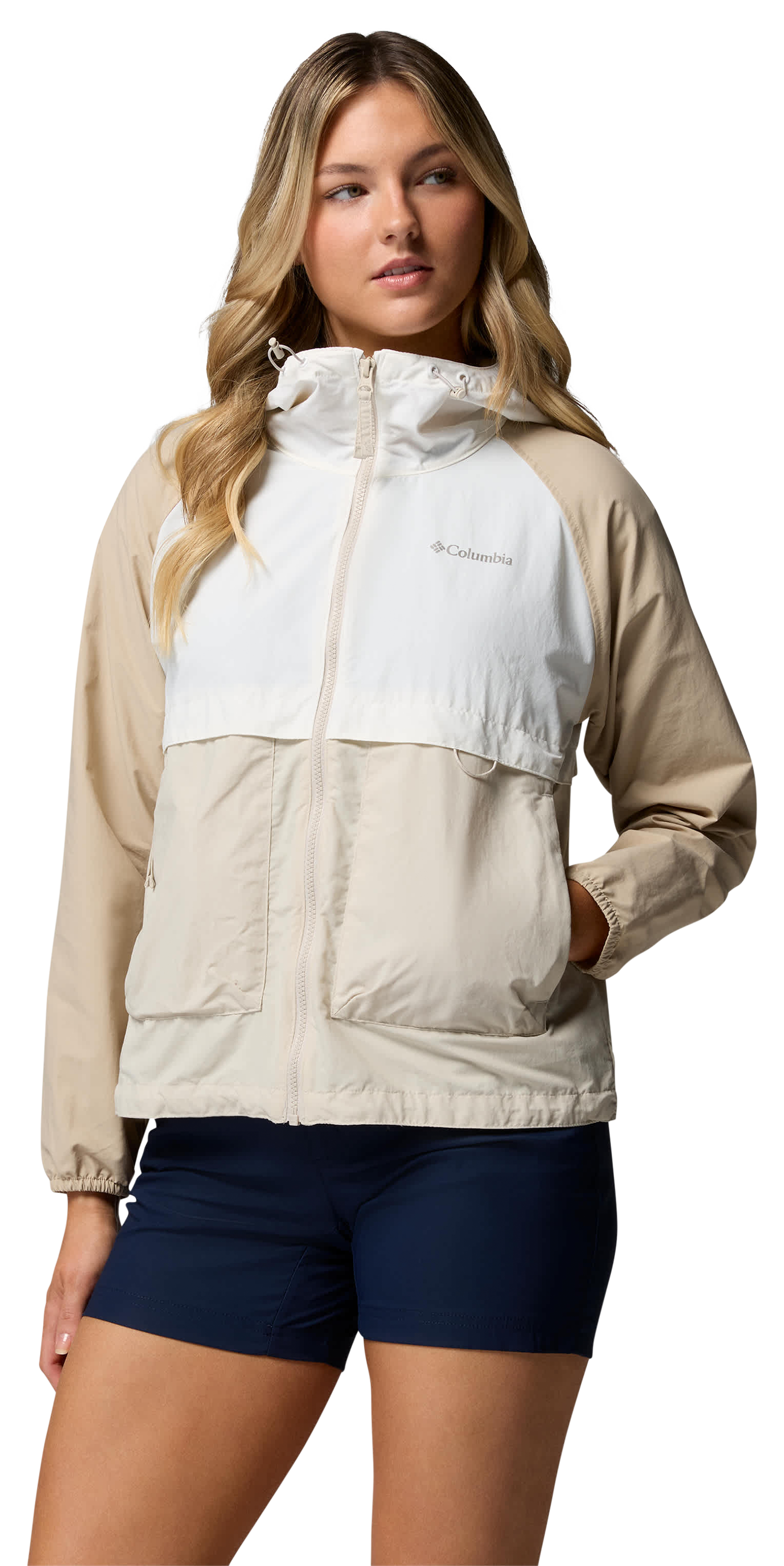 Image of Columbia Spire Valley Windbreaker - Dark Stone/Sea Salt/Ancient Fossil