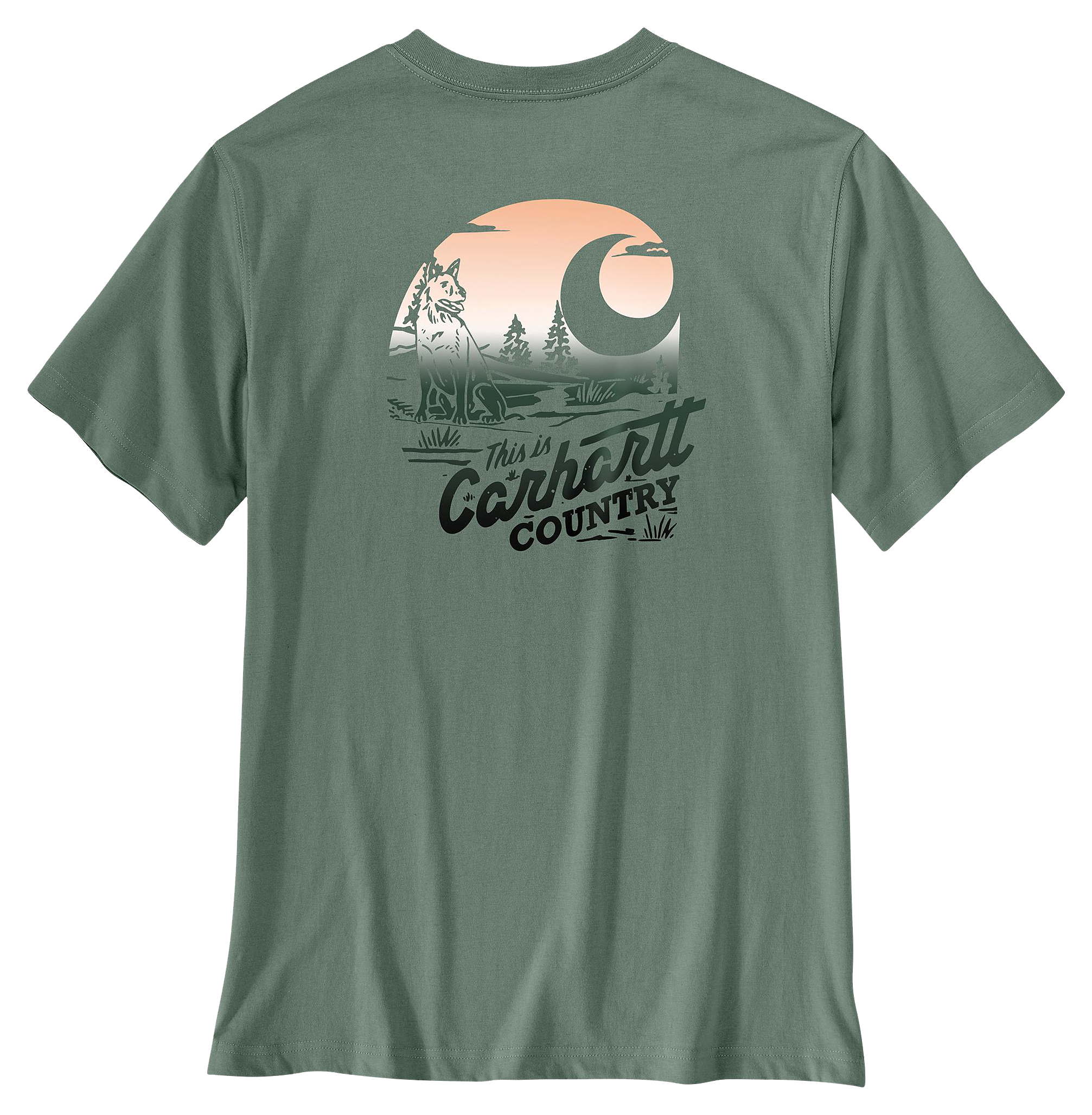 Image of Carhartt Irvine Country Relaxed-Fit Short-Sleeve T-Shirt - Green Slate