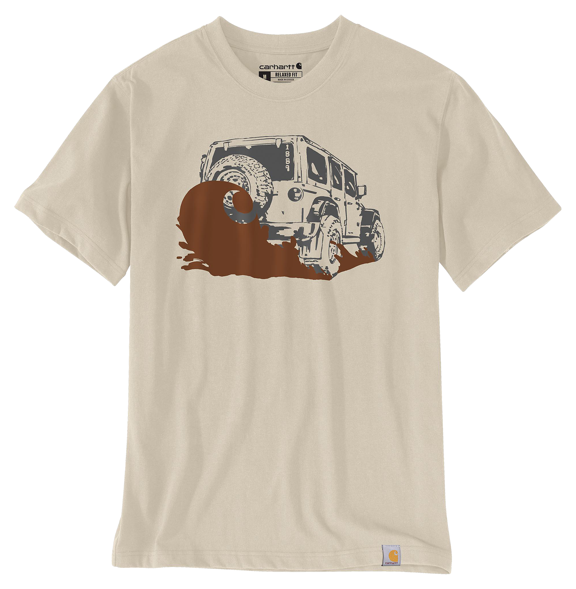 Image of Carhartt Irvine Mud Graphic Relaxed-Fit Short-Sleeve T-Shirt - Oat Milk