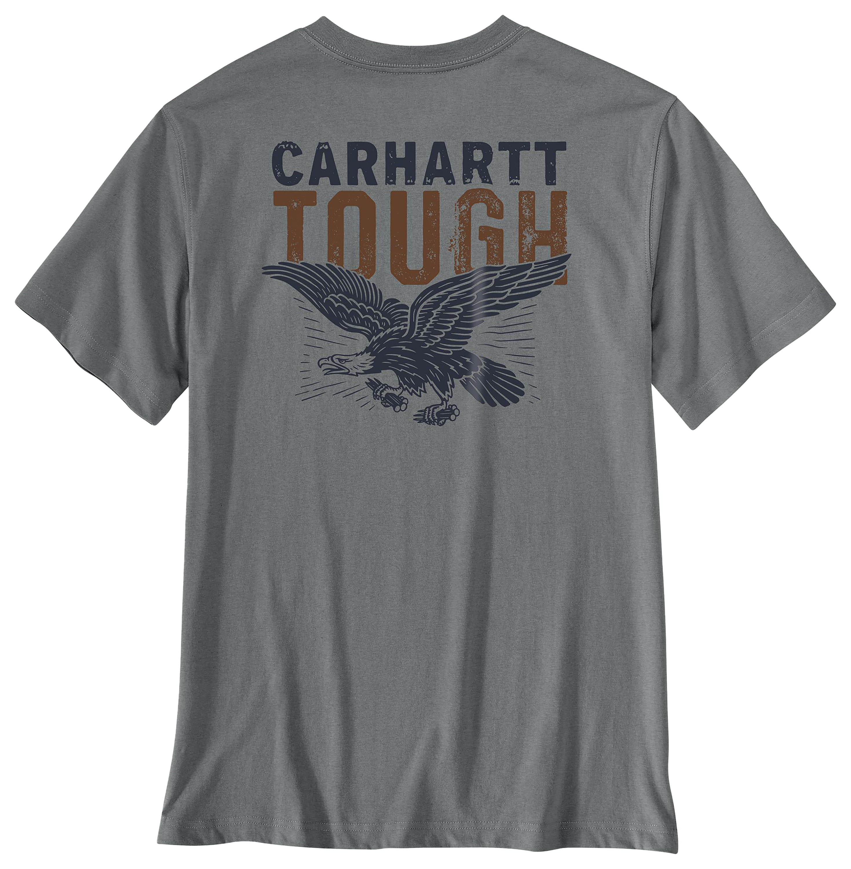 Image of Carhartt Irvine Eagle Relaxed-Fit Short-Sleeve Pocket T-Shirt - Weathered Ash Heather