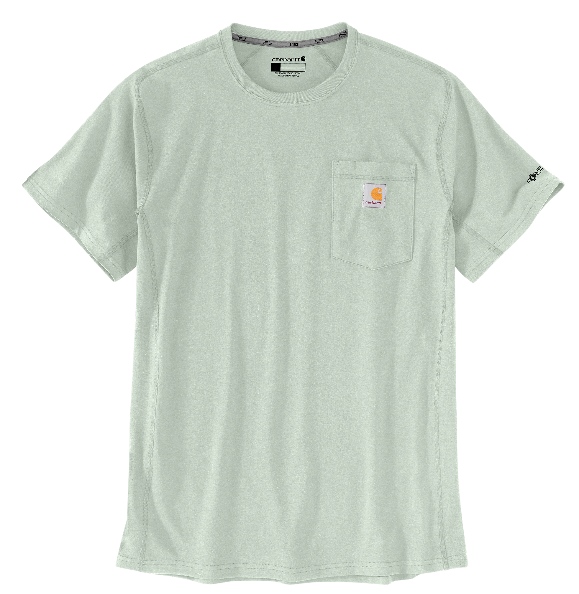 Image of Carhartt Force Relaxed-Fit Midweight Short-Sleeve Pocket T-Shirt - Smoked Teal - XLT