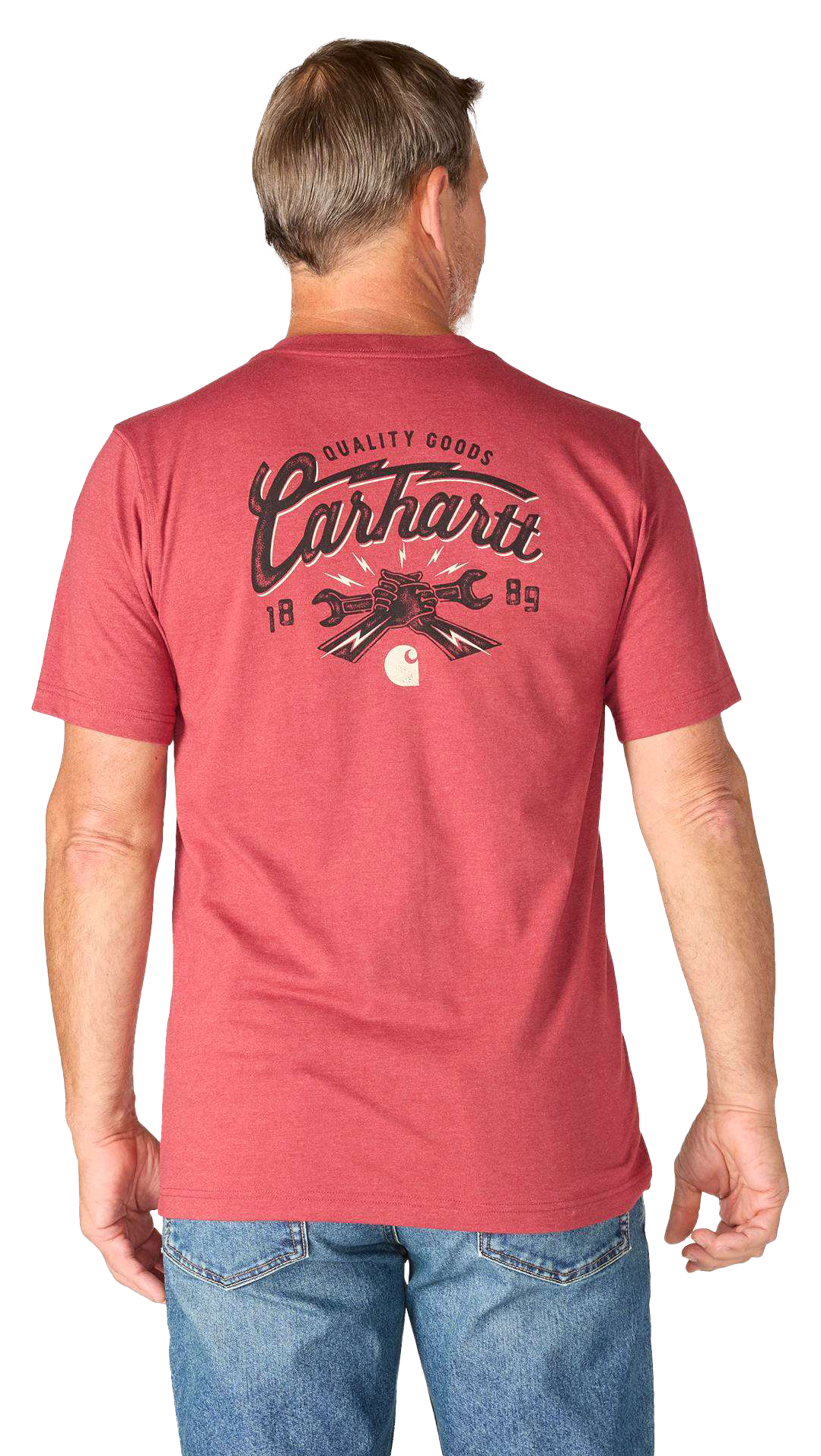 Image of Carhartt Irvine Wrench Relaxed-Fit Short-Sleeve Pocket T-Shirt - Amber Terrain Heather