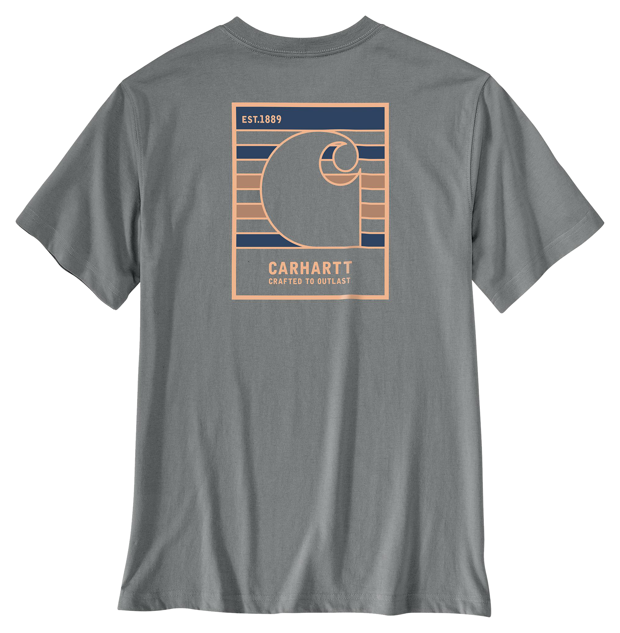 Image of Carhartt Irvine Outlast Graphic Relaxed-Fit Short-Sleeve Pocket T-Shirt - Weathered Ash Heather - L