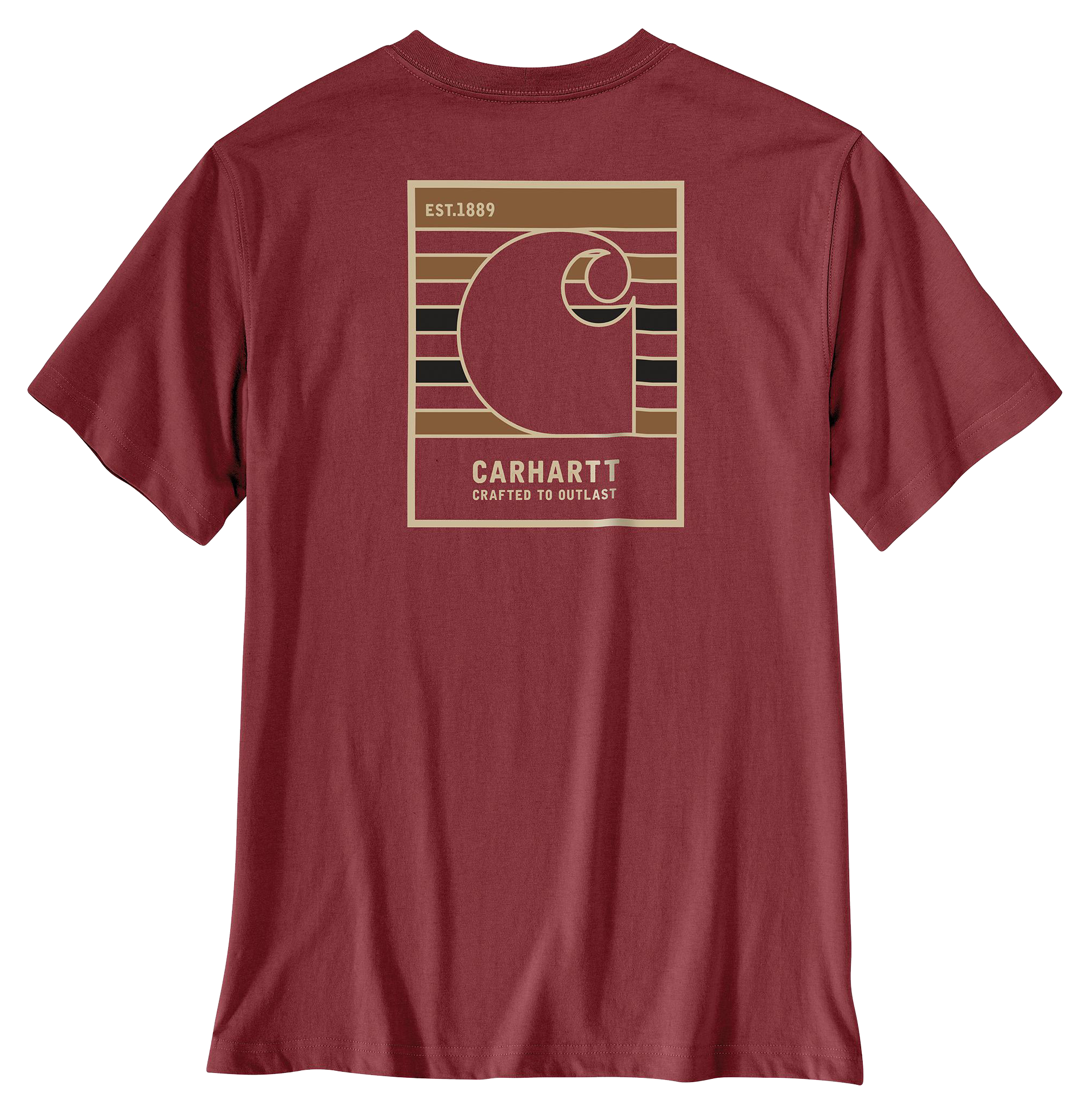 Image of Carhartt Irvine Outlast Graphic Relaxed-Fit Short-Sleeve Pocket T-Shirt - Amber Terrain Heather
