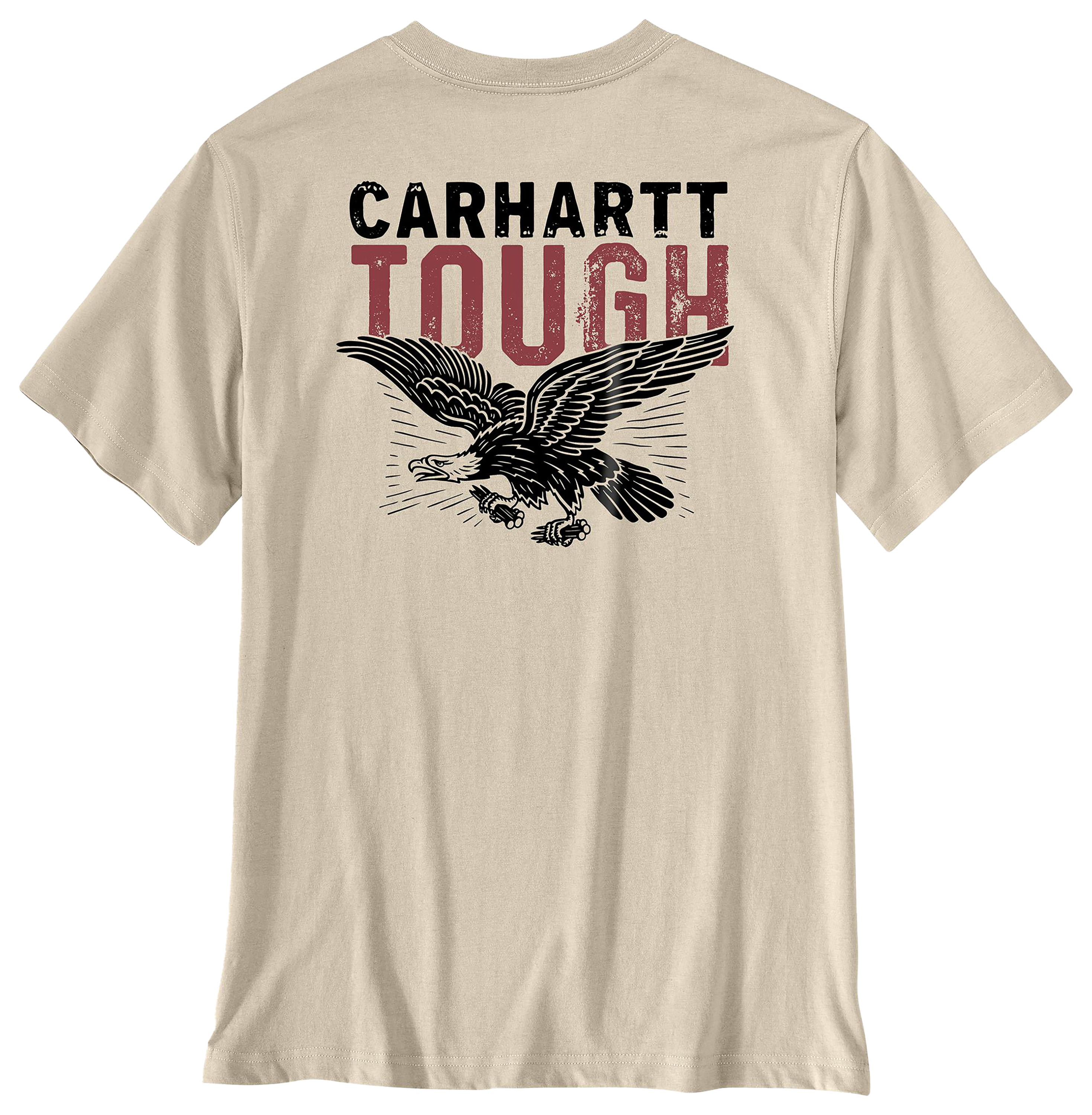 Image of Carhartt Irvine Eagle Relaxed-Fit Short-Sleeve Pocket T-Shirt - Oat Milk