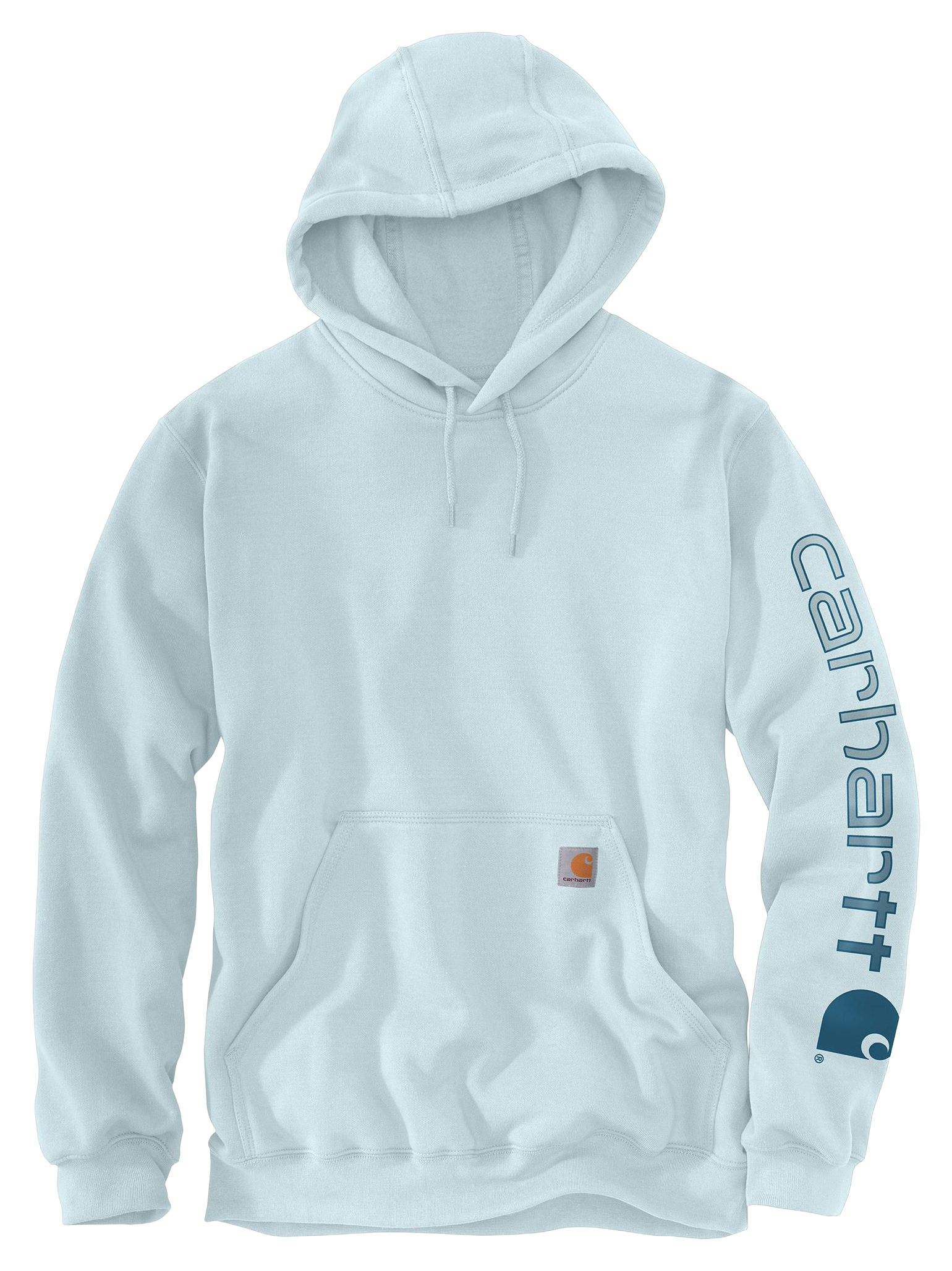 Image of Carhartt Loose-Fit Midweight Logo Hoodie - Early Fog