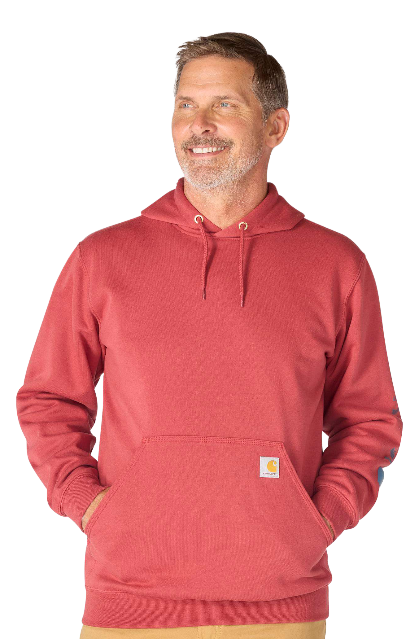 Image of Carhartt Loose-Fit Midweight Logo Hoodie - Amber Terrain