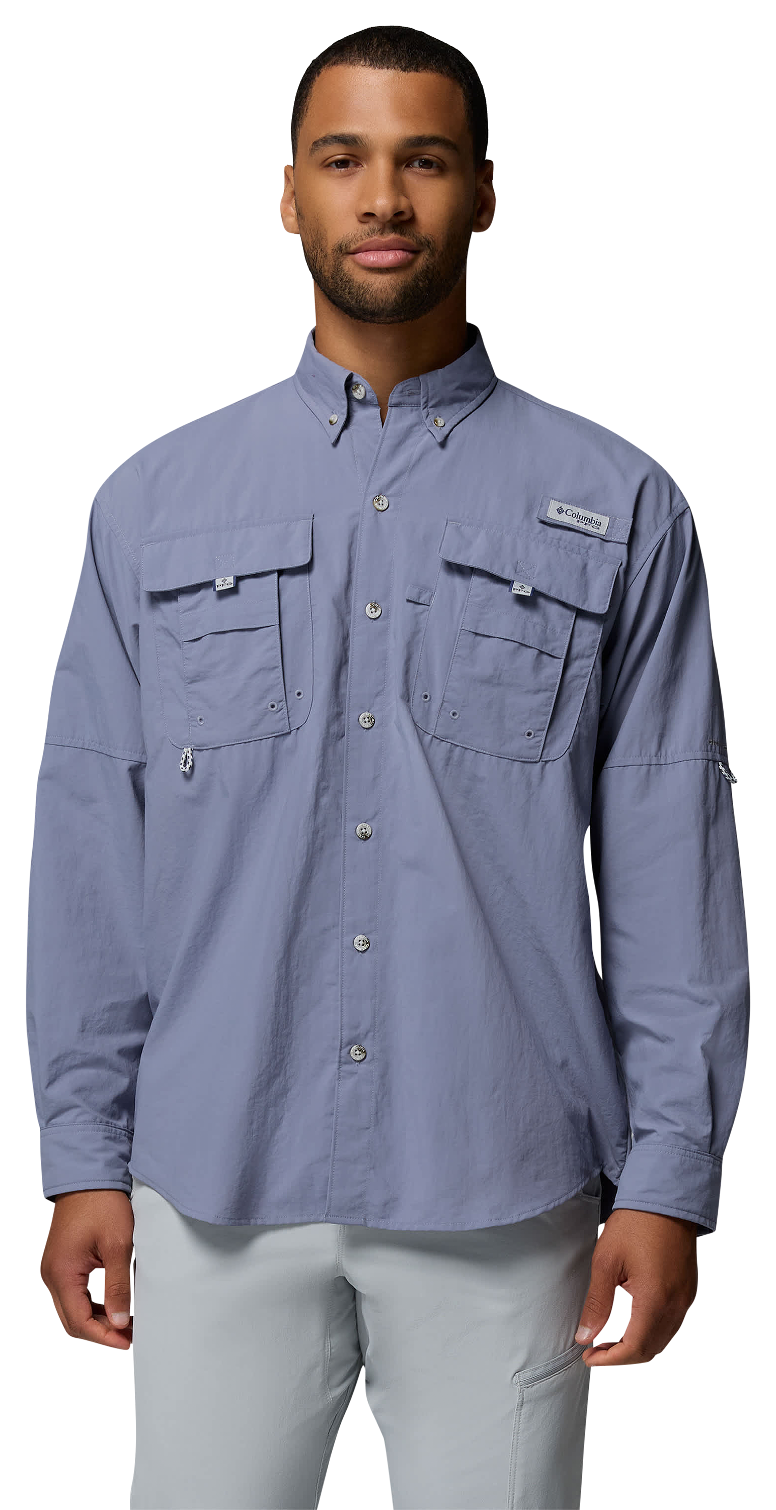 Image of Columbia PFG Bahama II Button-Up Long-Sleeve Fishing Shirt - New Moon - L