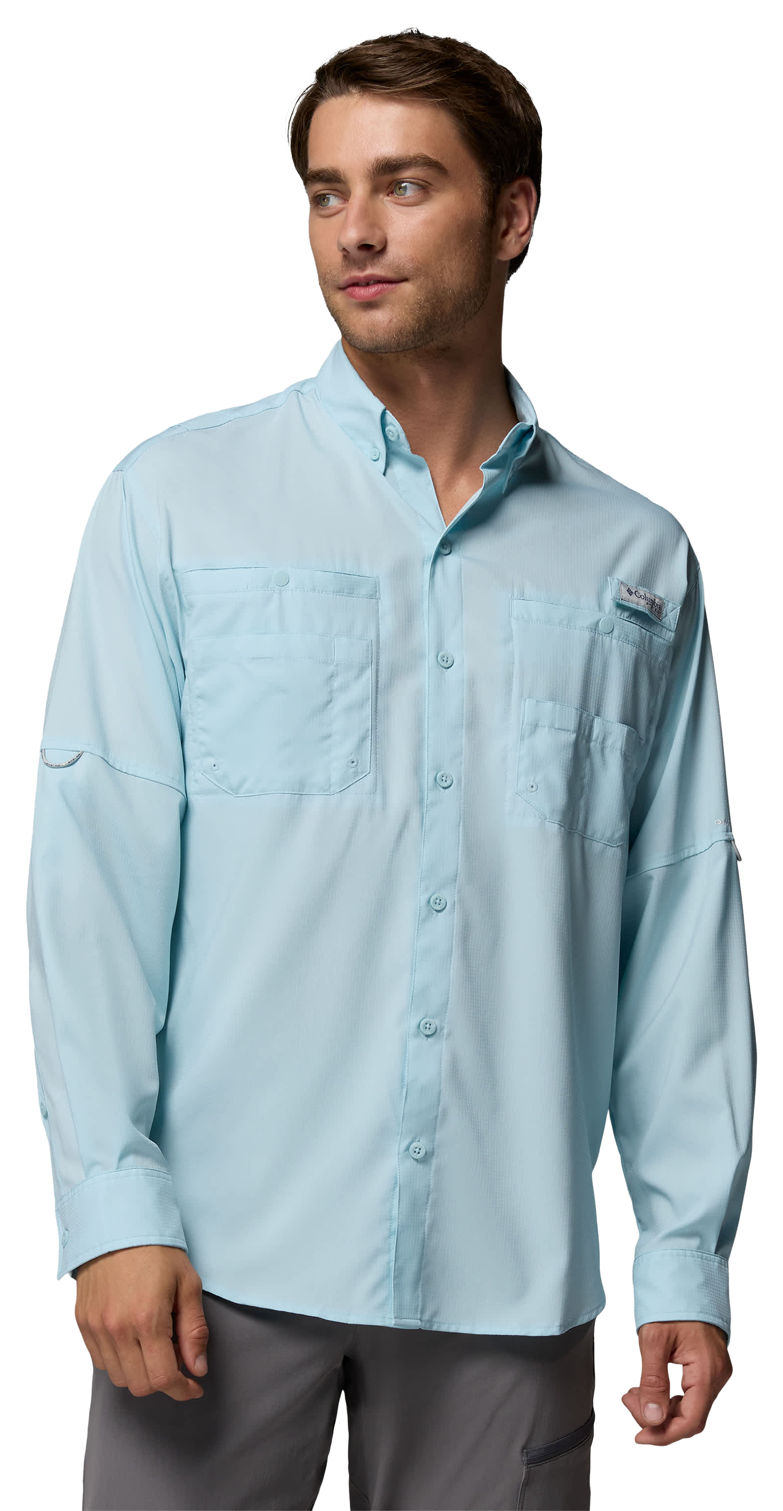 Image of Columbia Tamiami II Long-Sleeve Button-Down Shirt - Marine Light