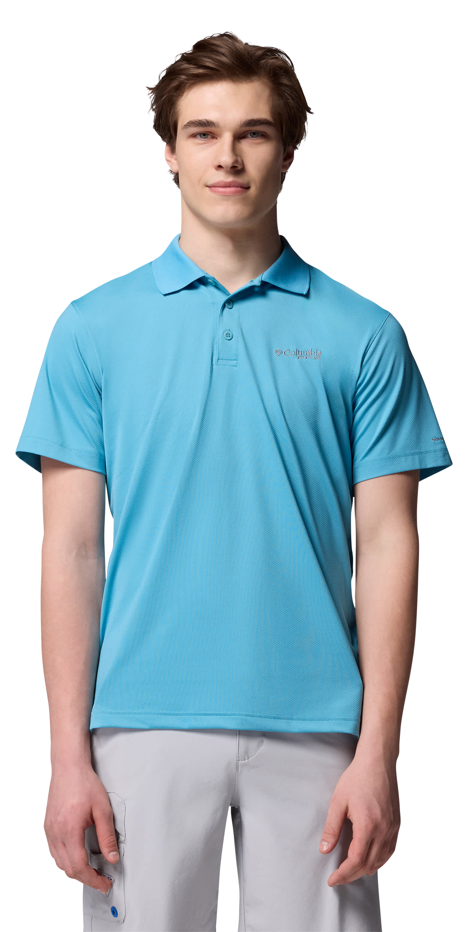 Image of Columbia Low Drag Offshore Short-Sleeve Polo for Men - Vintage Blue