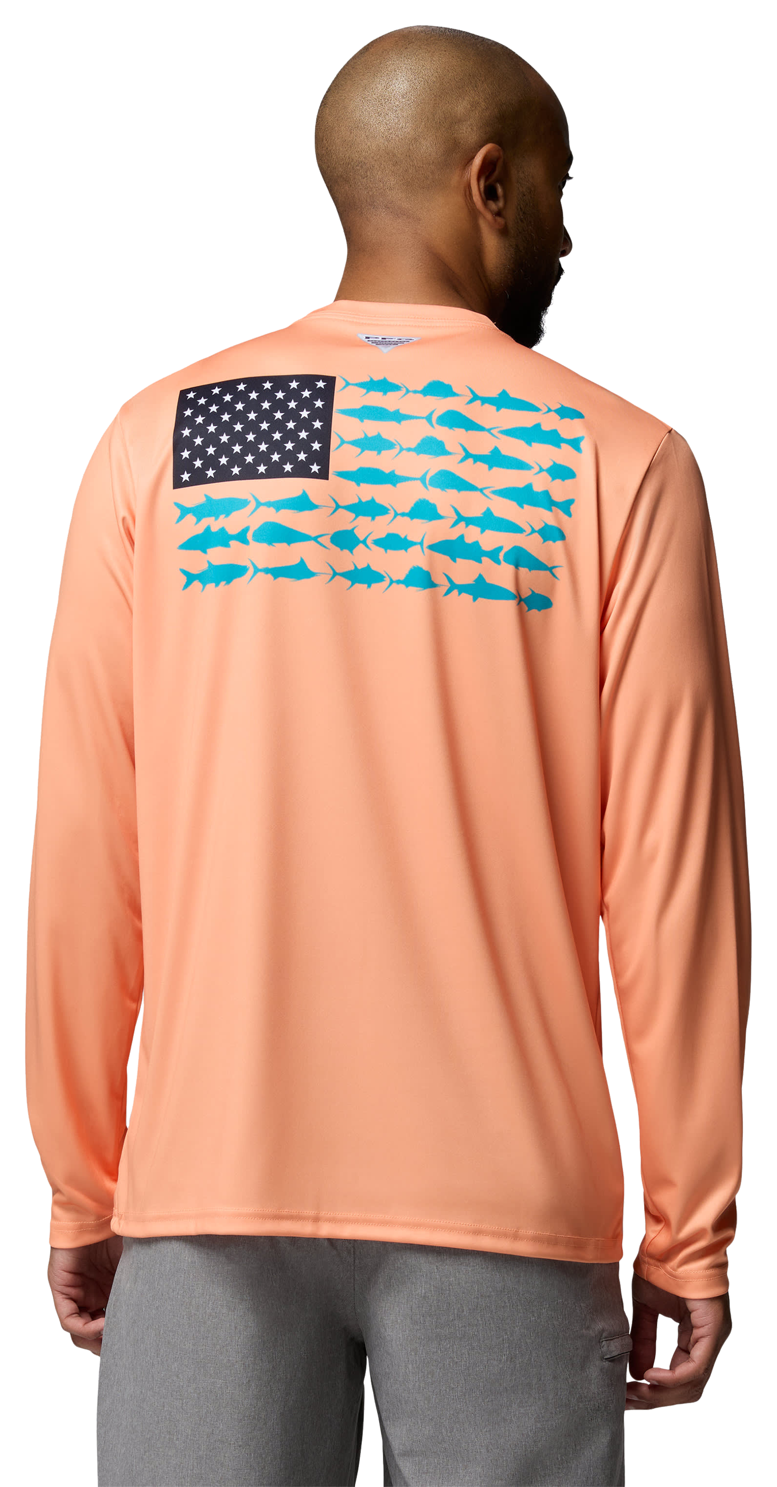 Image of Columbia Terminal Tackle PFG Fish Flag Long-Sleeve Shirt - Bright Nectar