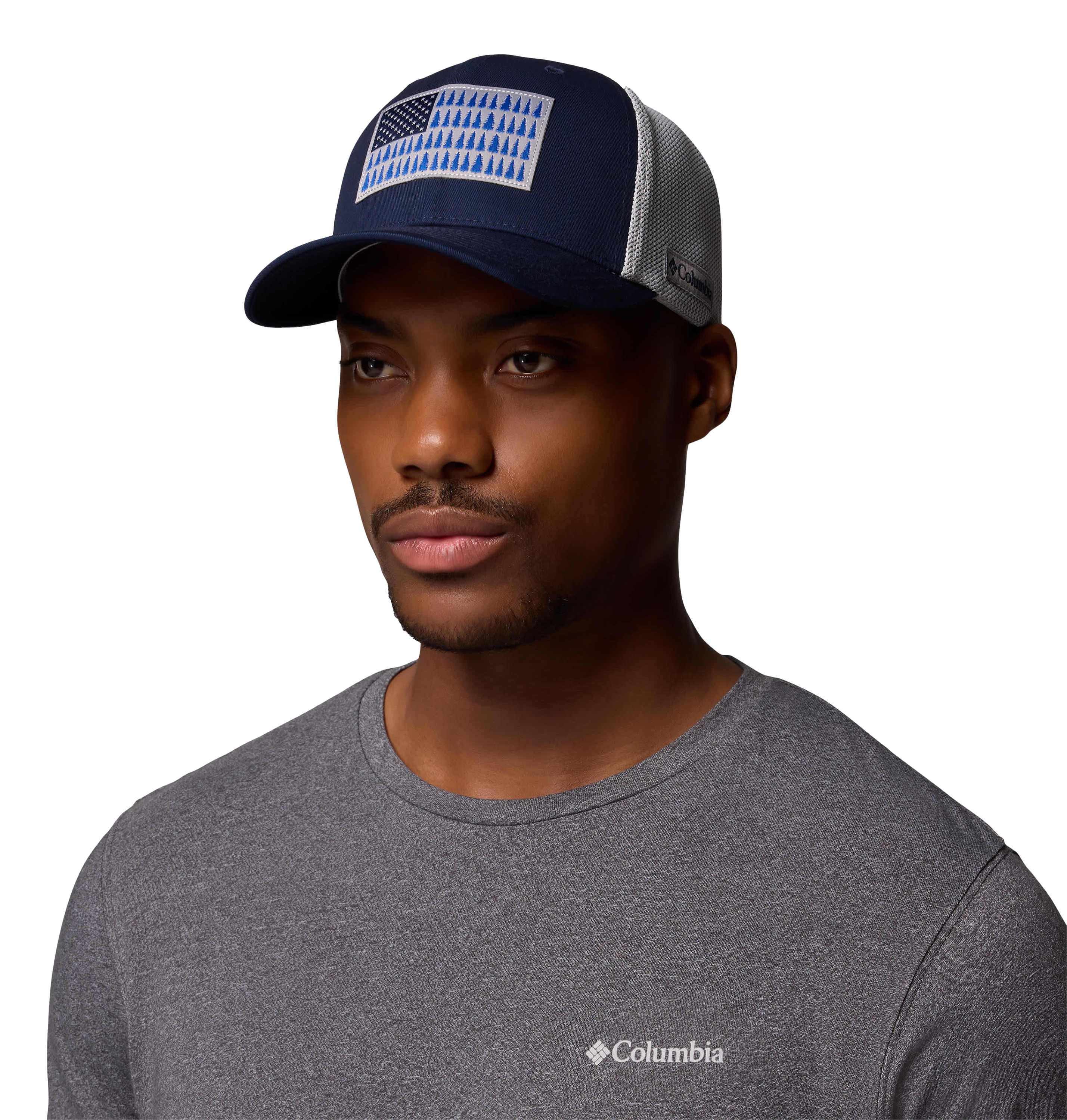 Image of Columbia Mesh Tree Flag Ball Cap - Collegiate Navy