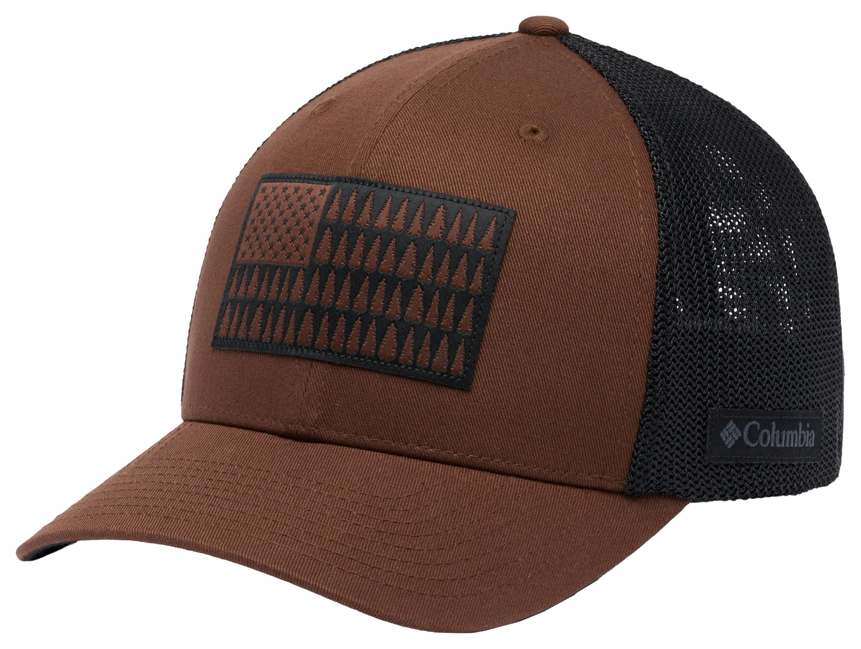Image of Columbia Mesh Tree Flag Ball Cap - Tobacco/Black