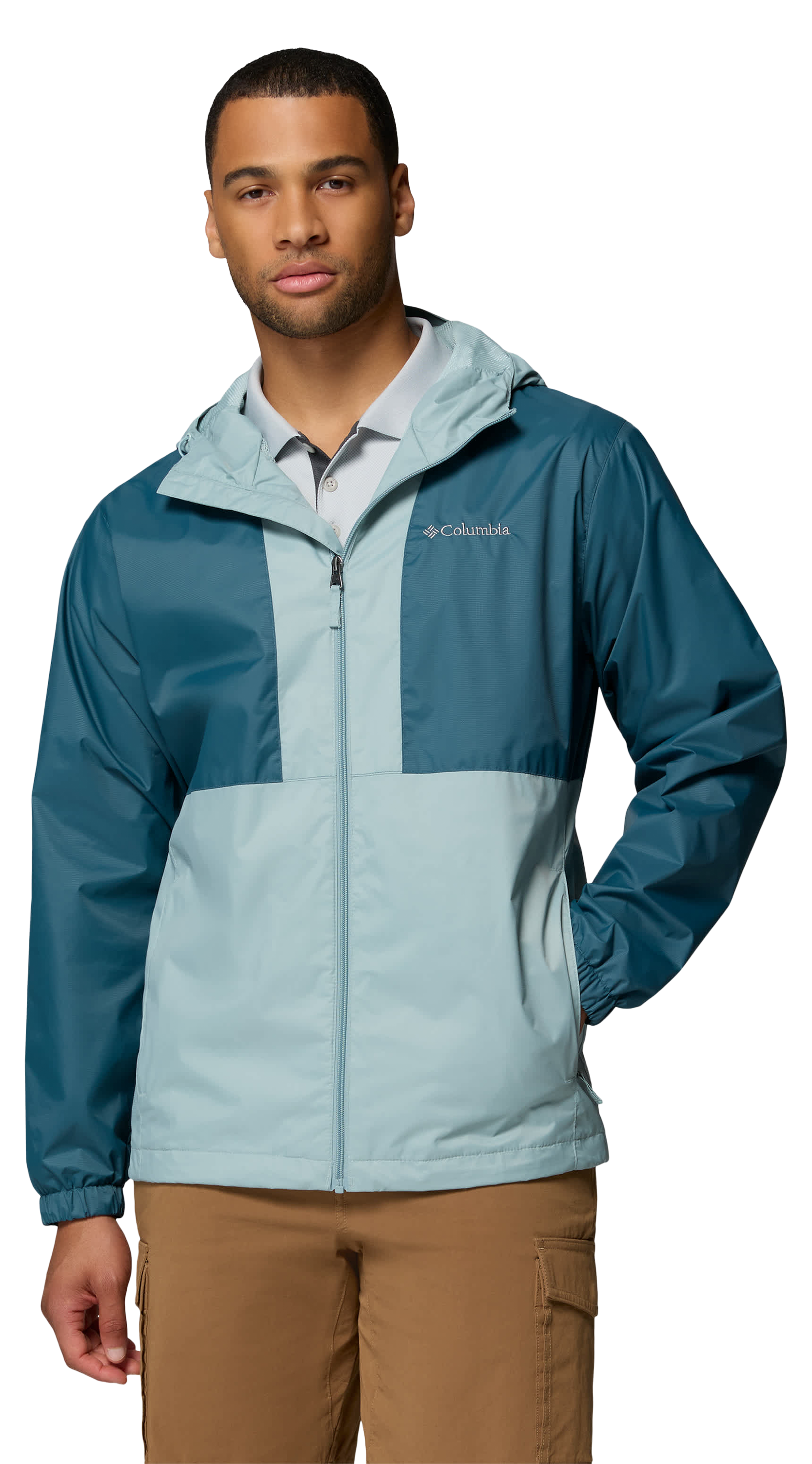 Image of Columbia Glenbrook Bend Rain Jacket - Everblue/Crushed Blue - 2XL