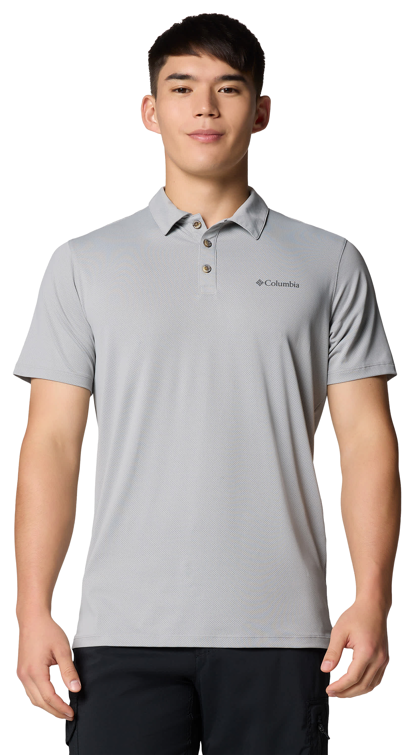 Image of Columbia Tech Trail Utility Short-Sleeve Polo - Columbia Grey