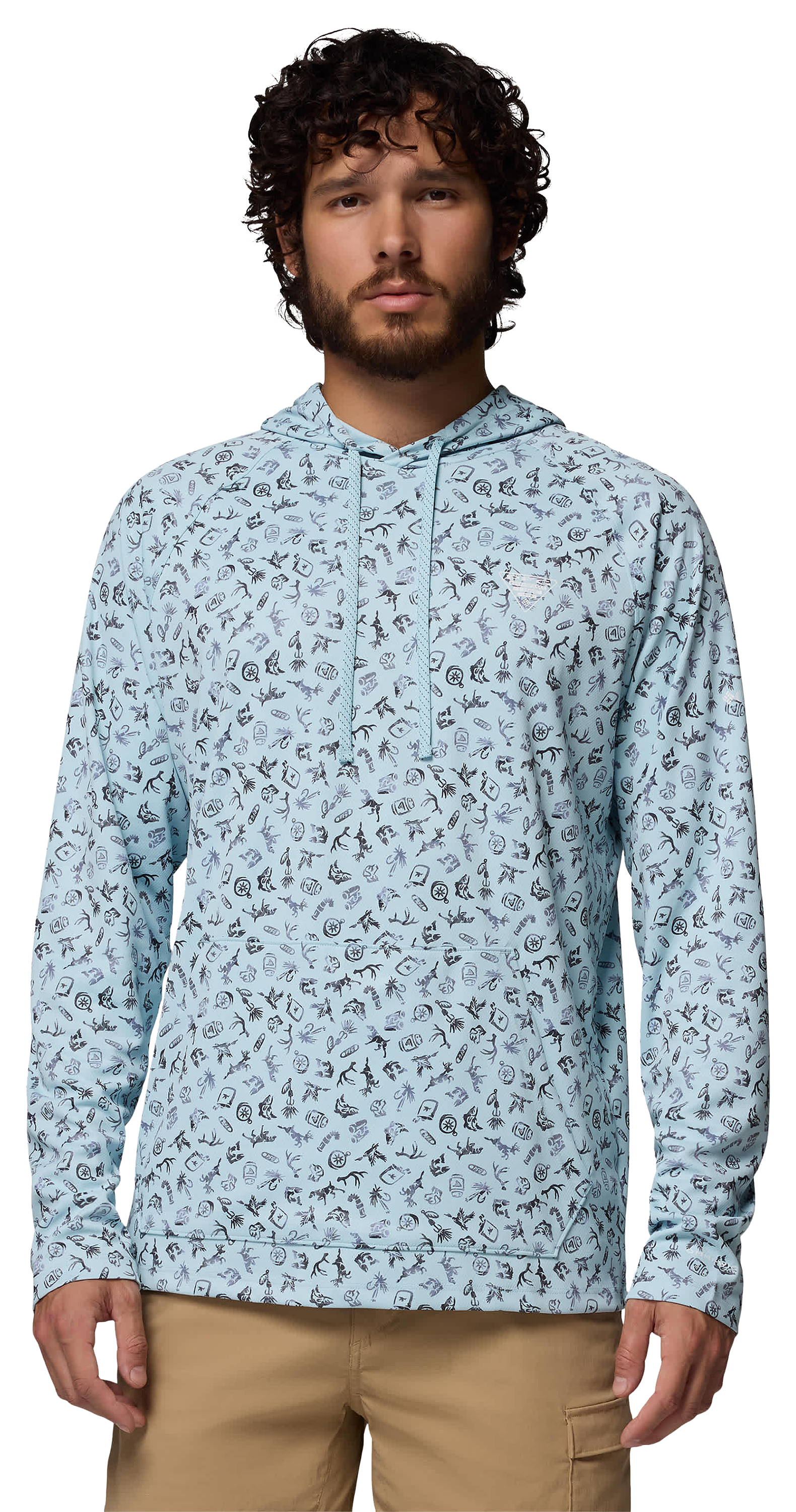 Image of Columbia PFG Wild Cast Camp Hoodie - Marine Light On The Hunt