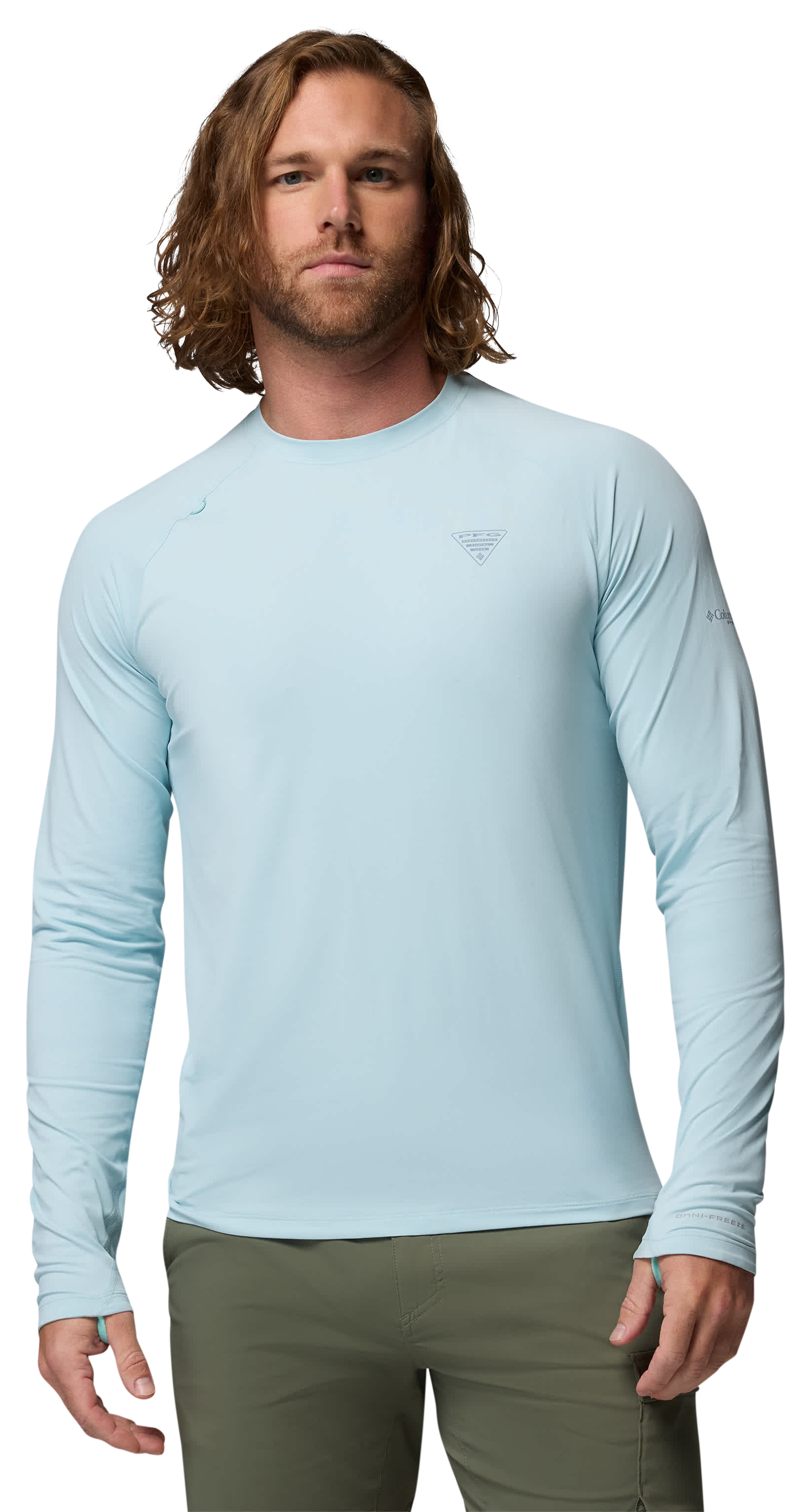 Image of Columbia PFG Wild Cast Long-Sleeve Sun Shirt - Marine Light