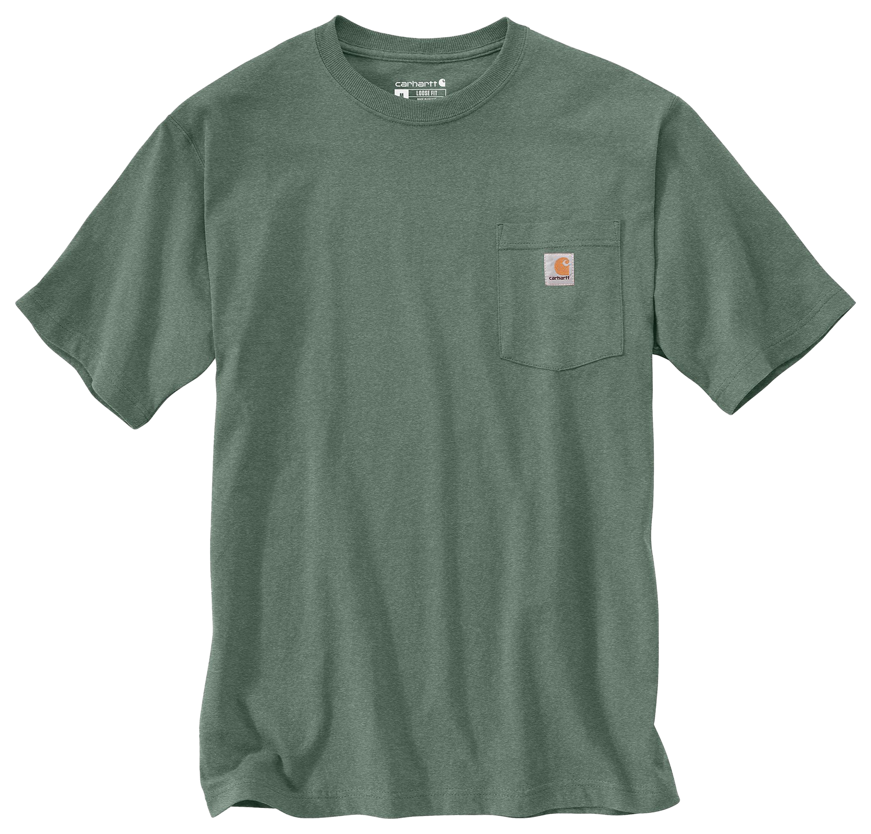 Image of Carhartt Loose-Fit Heavyweight Short-Sleeve Pocket T-Shirt - Green Slate Heather