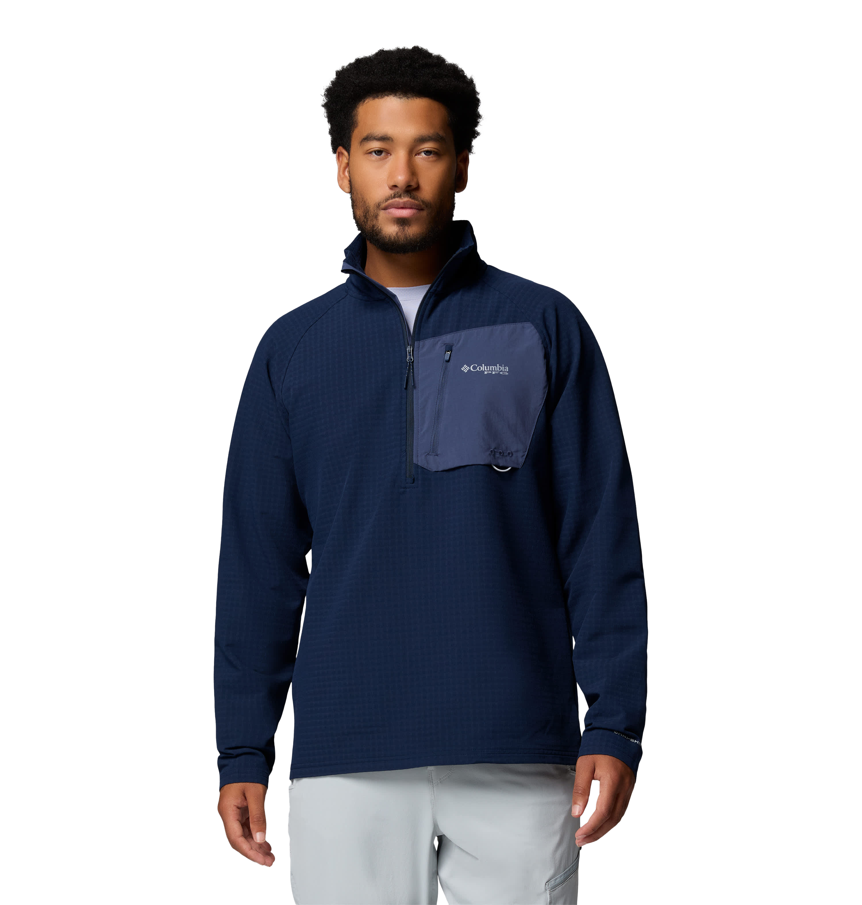 Image of Columbia Hydroforce Lightweight Half-Zip Pullover - Collegiate Navy