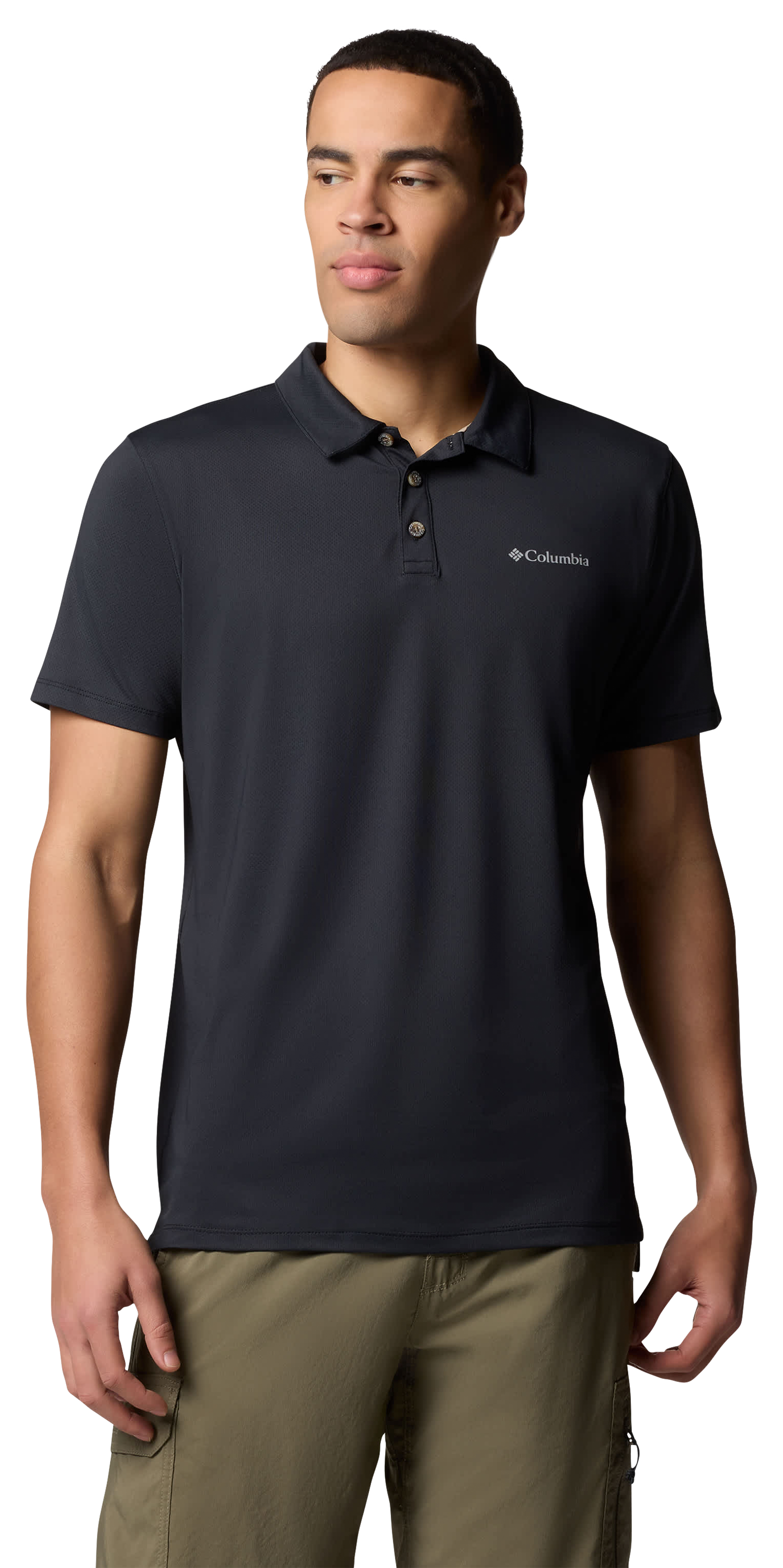 Image of Columbia Tech Trail Utility Short-Sleeve Polo - Black - 3XT