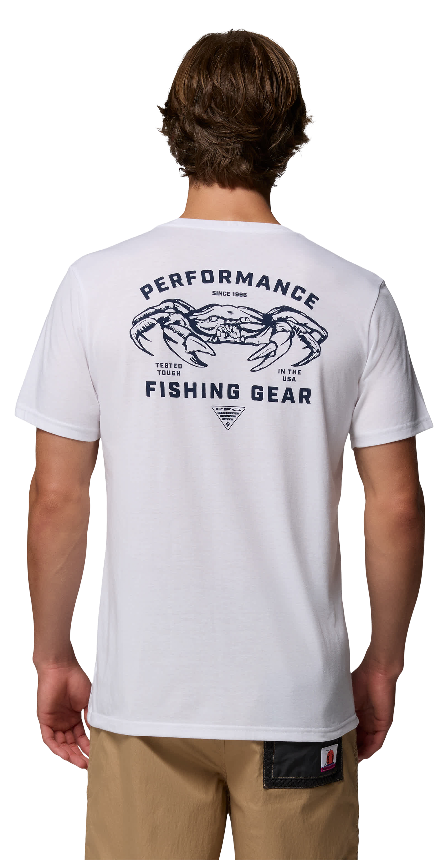 Image of Columbia PFG Lure Lineup Crab Graphics Short-Sleeve T-Shirt - White