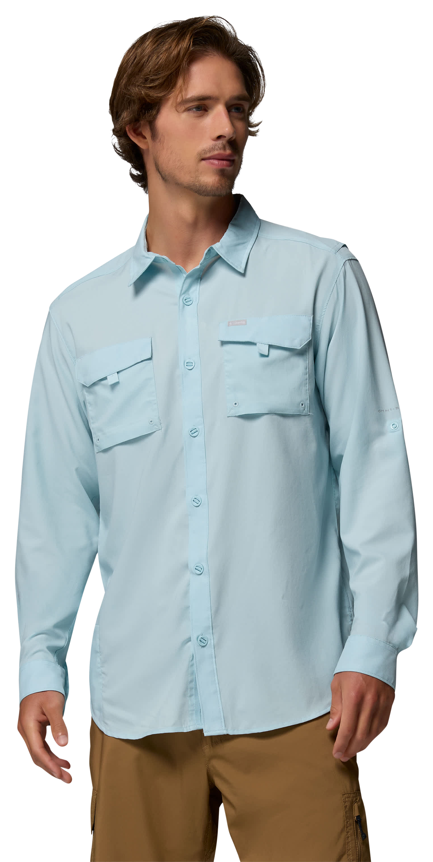 Image of Columbia Silver Ridge Utility II Long-Sleeve Button-Down Shirt - Marine Light