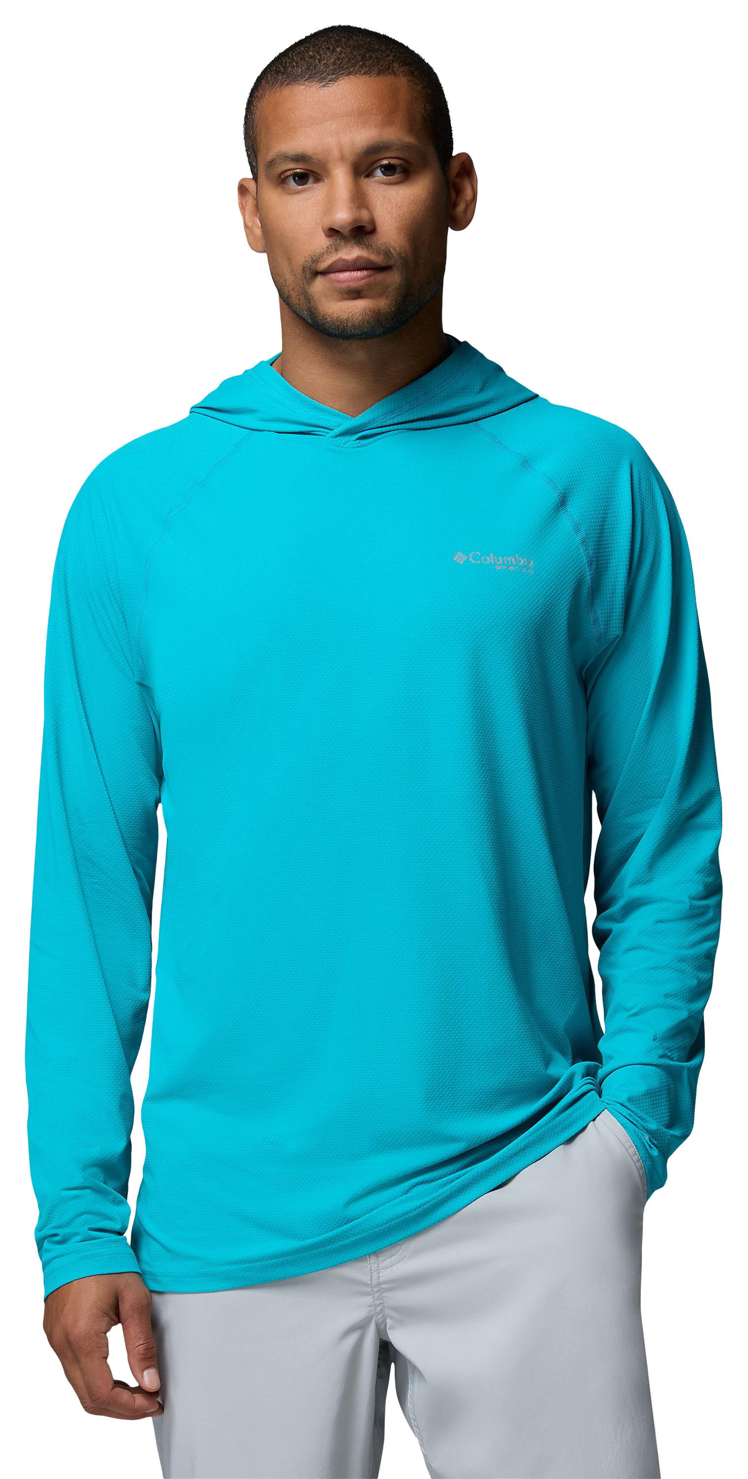 Image of Columbia PFG Solar Stream II Hoodie - Ocean Teal - XLT
