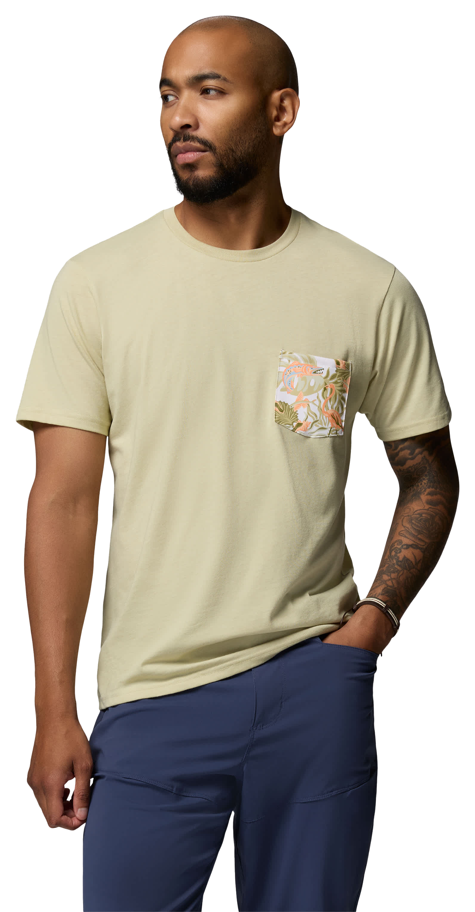 Image of Columbia Wild Cast Short-Sleeve Pocket T-Shirt - Serpentine