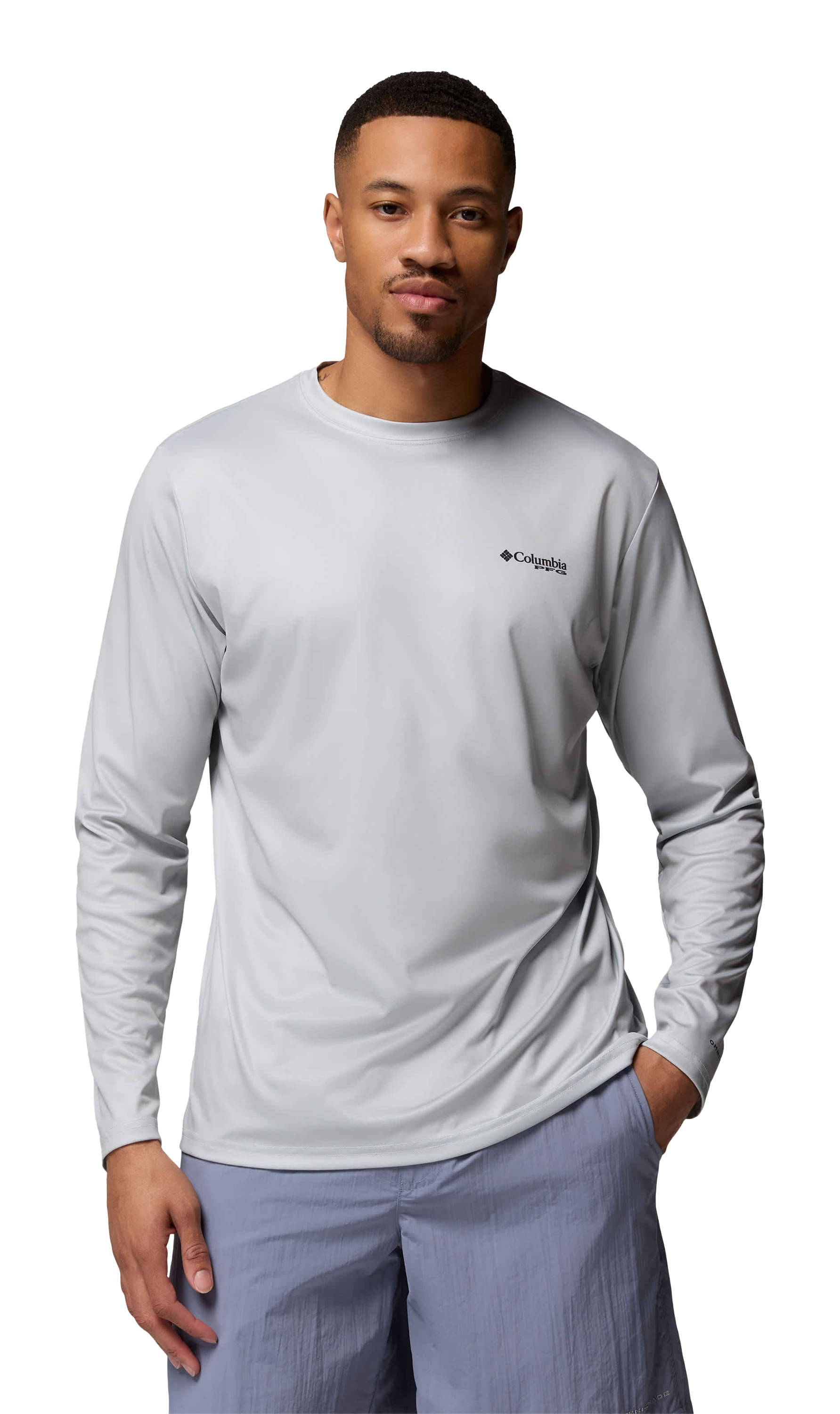 Image of Columbia Terminal Tackle PFG Bass Shine Graphic Long-Sleeve Shirt - Cool Grey