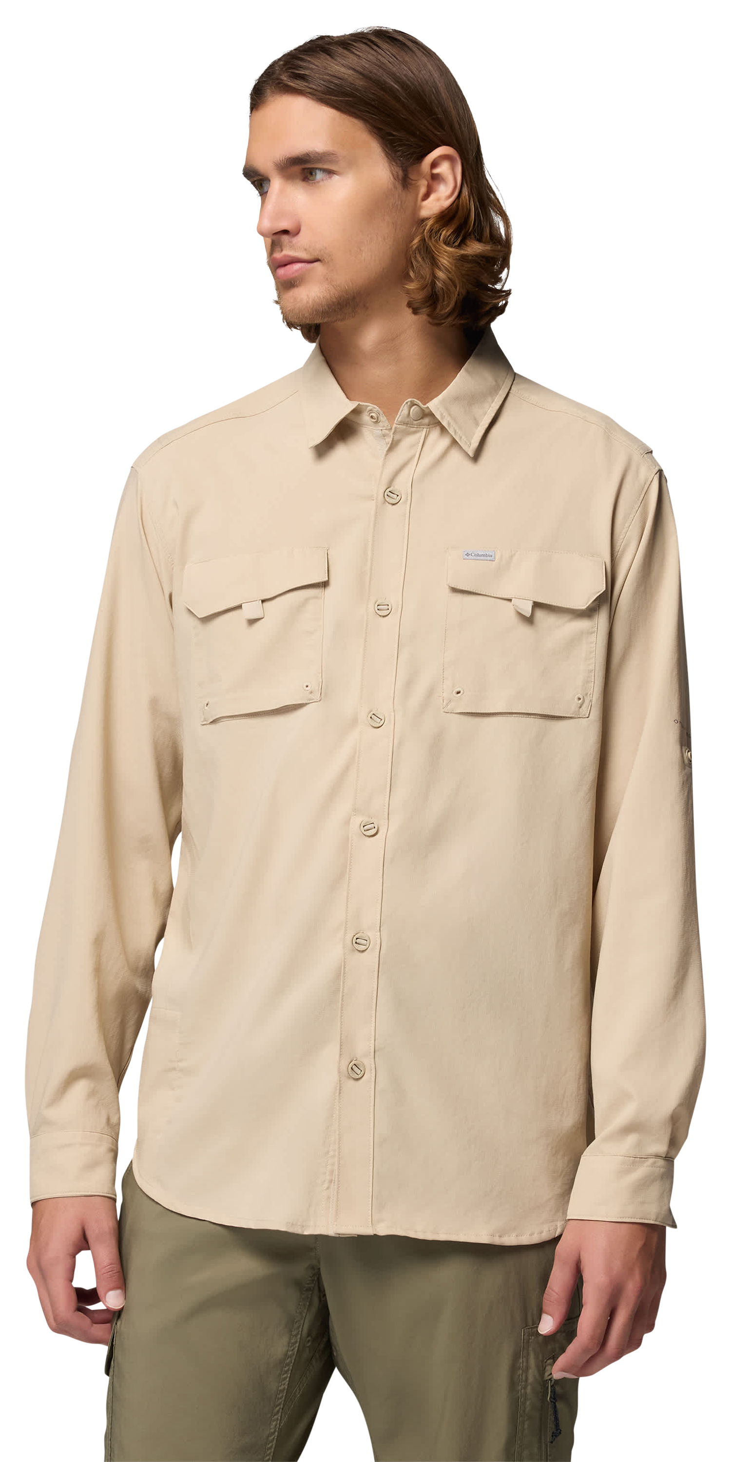 Image of Columbia Silver Ridge Utility II Long-Sleeve Button-Down Shirt - Ancient Fossil