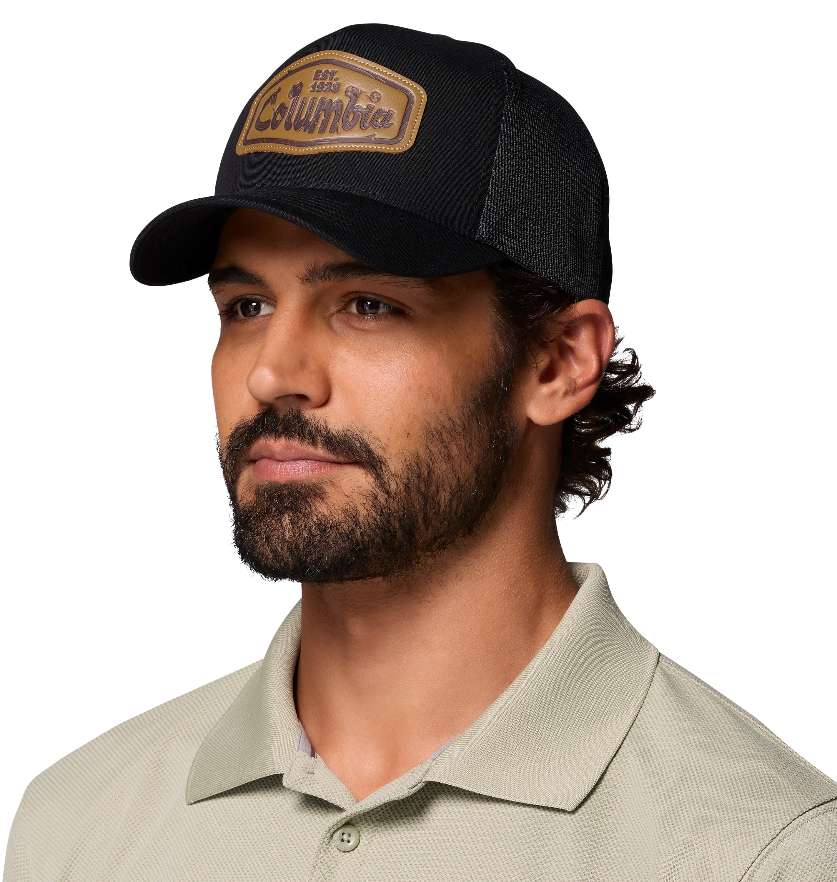 COLUMBIA Road Ready Leather Logos Graphic Snapback Ball Cap