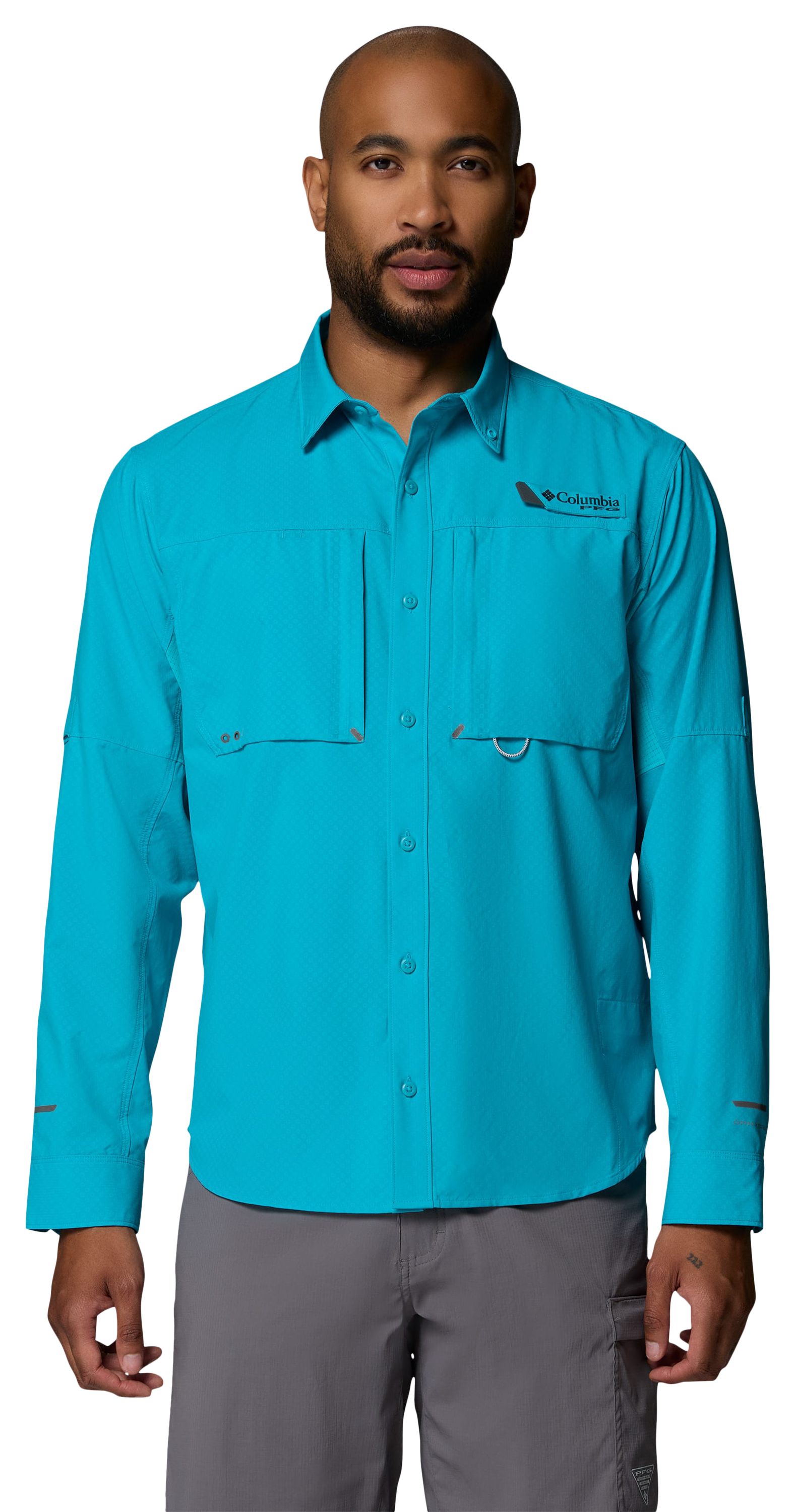 Image of Columbia Shadowcaster II Zero Long-Sleeve Button-Down Shirt - Ocean Teal