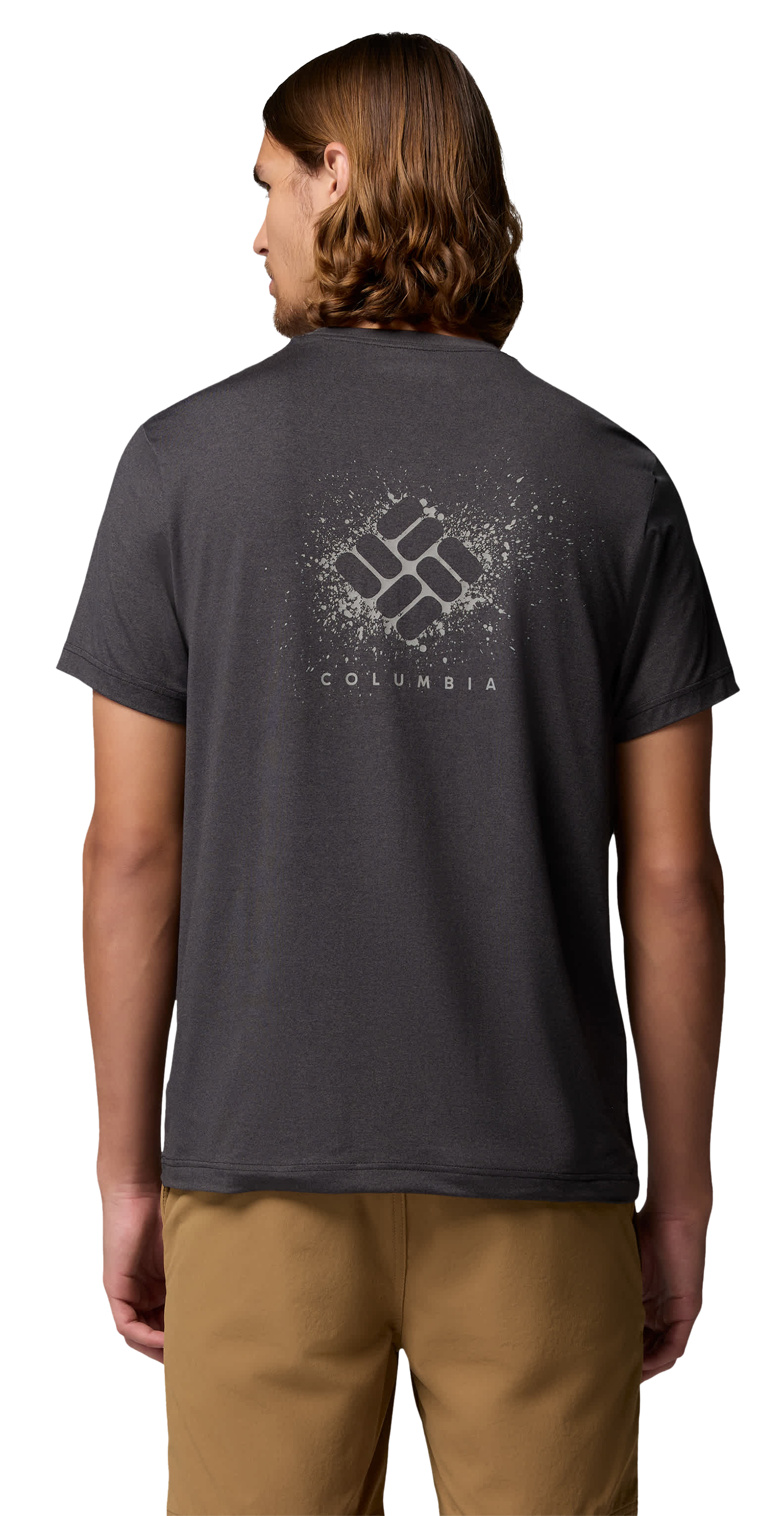 Image of Columbia Parsons Point Splatter Gem Graphic Short-Sleeve T-Shirt - Black Heather - M