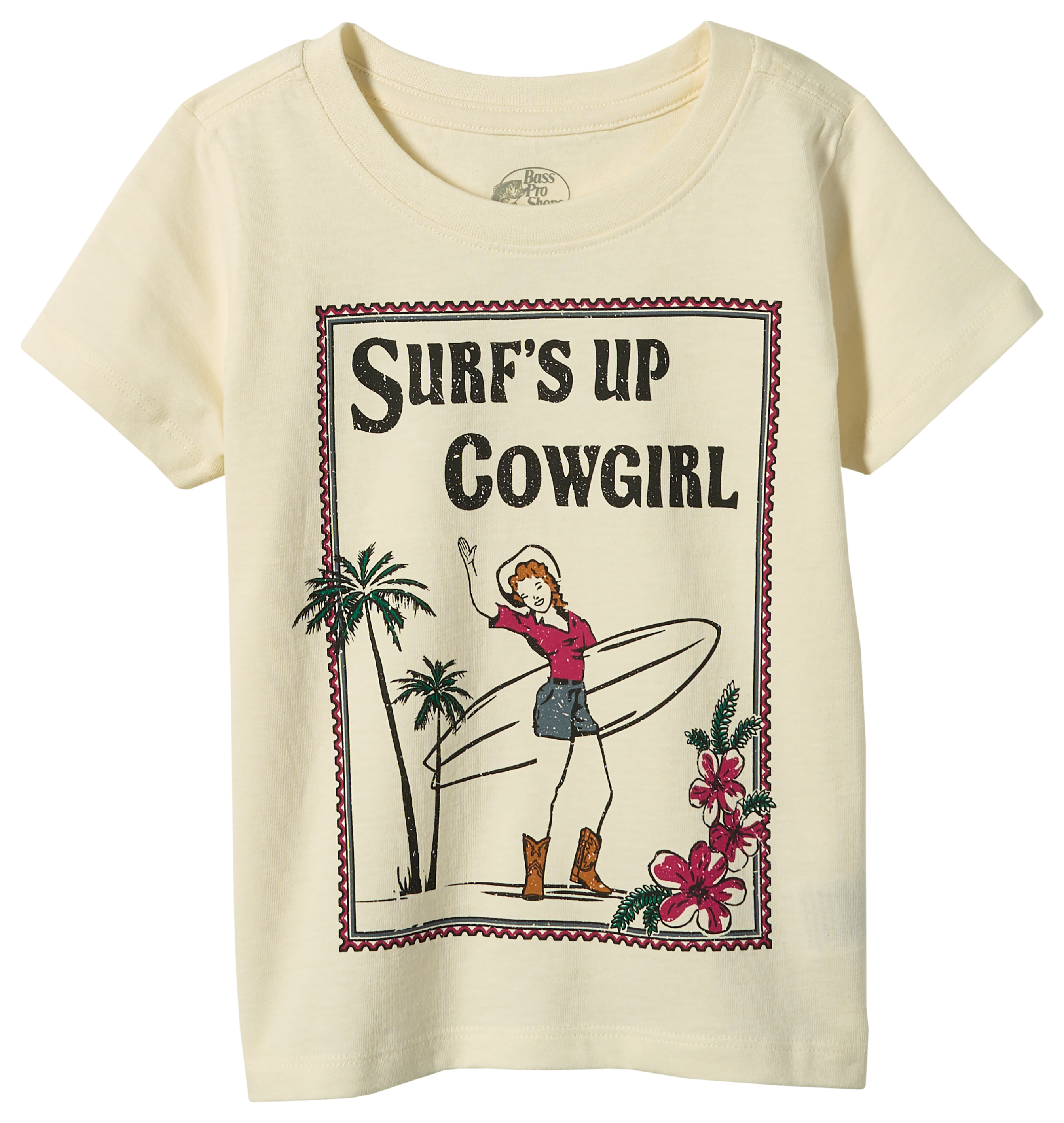 Image of Bass Pro Shops Surf's Up Cowgirl Short-Sleeve T-Shirt for Toddlers