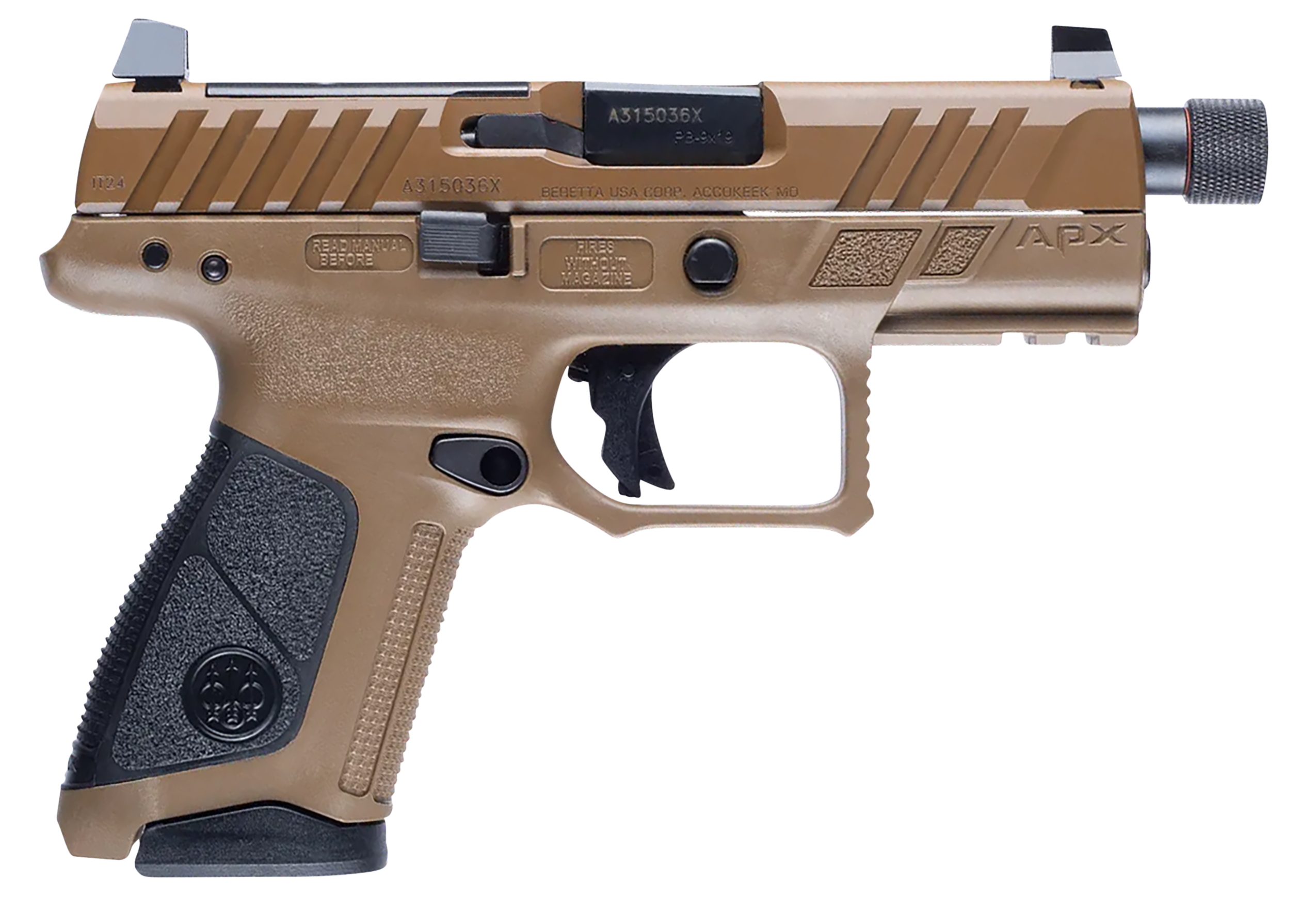 Image of Beretta APX A1 Compact Tactical Semi-Auto Pistol - 9mm - Flat Dark Earth